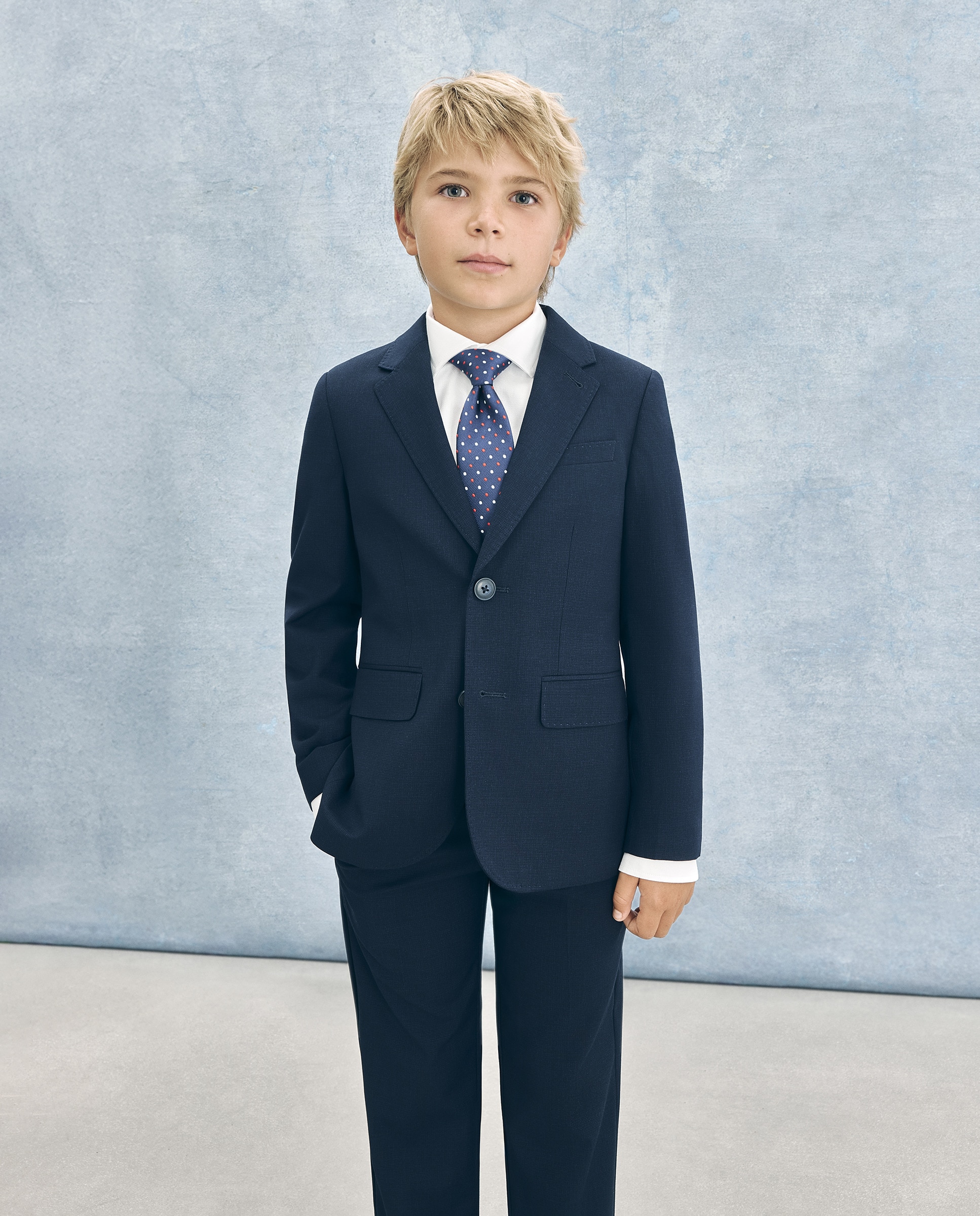 Fato de Alfaiate Clássico Ariel Azul-marinho-3