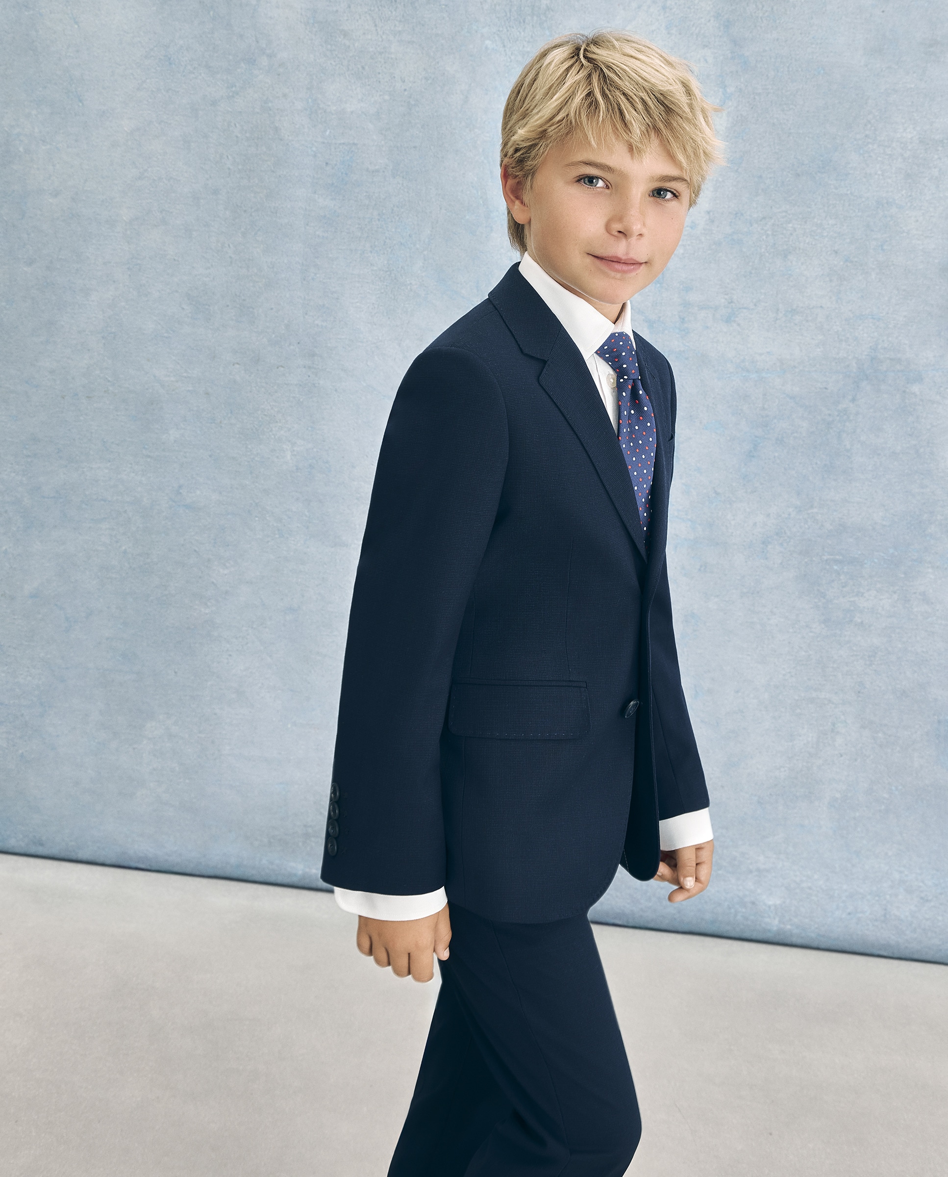 Fato de Alfaiate Clássico Ariel Azul-marinho-2