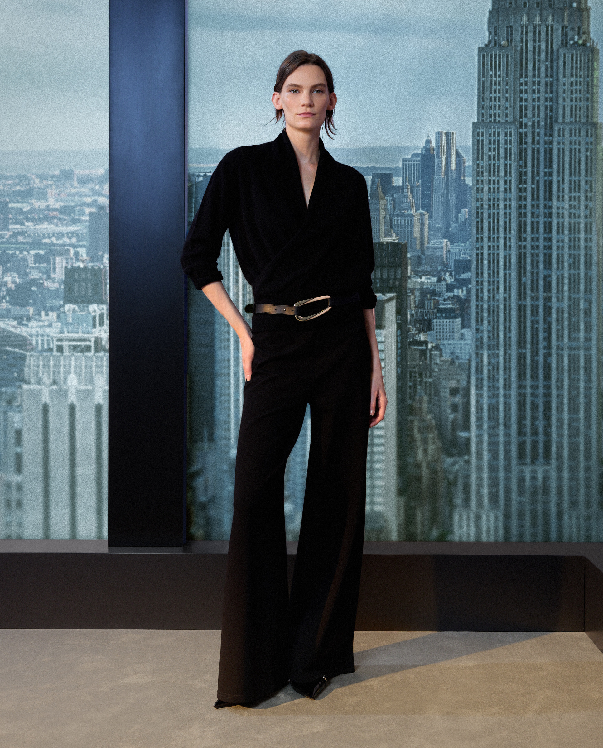 Calças de Malha Confort Preto-1