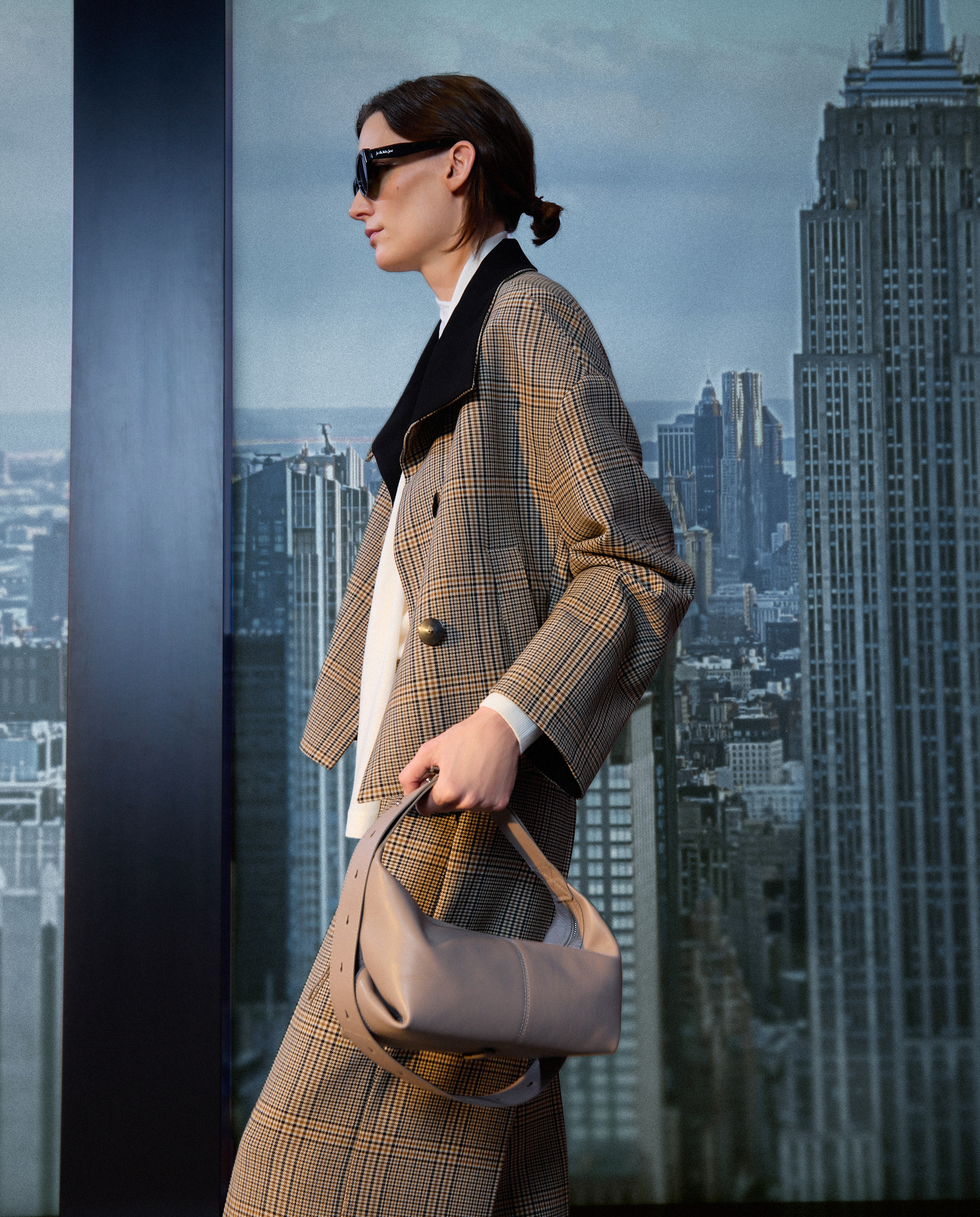 Mala a Tiracolo em Pele Vison Claro-7