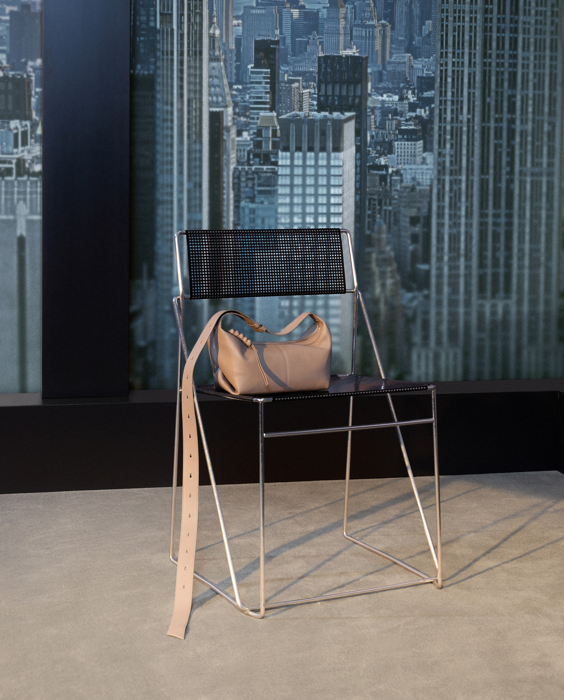 Mala a Tiracolo em Pele Vison Claro-6