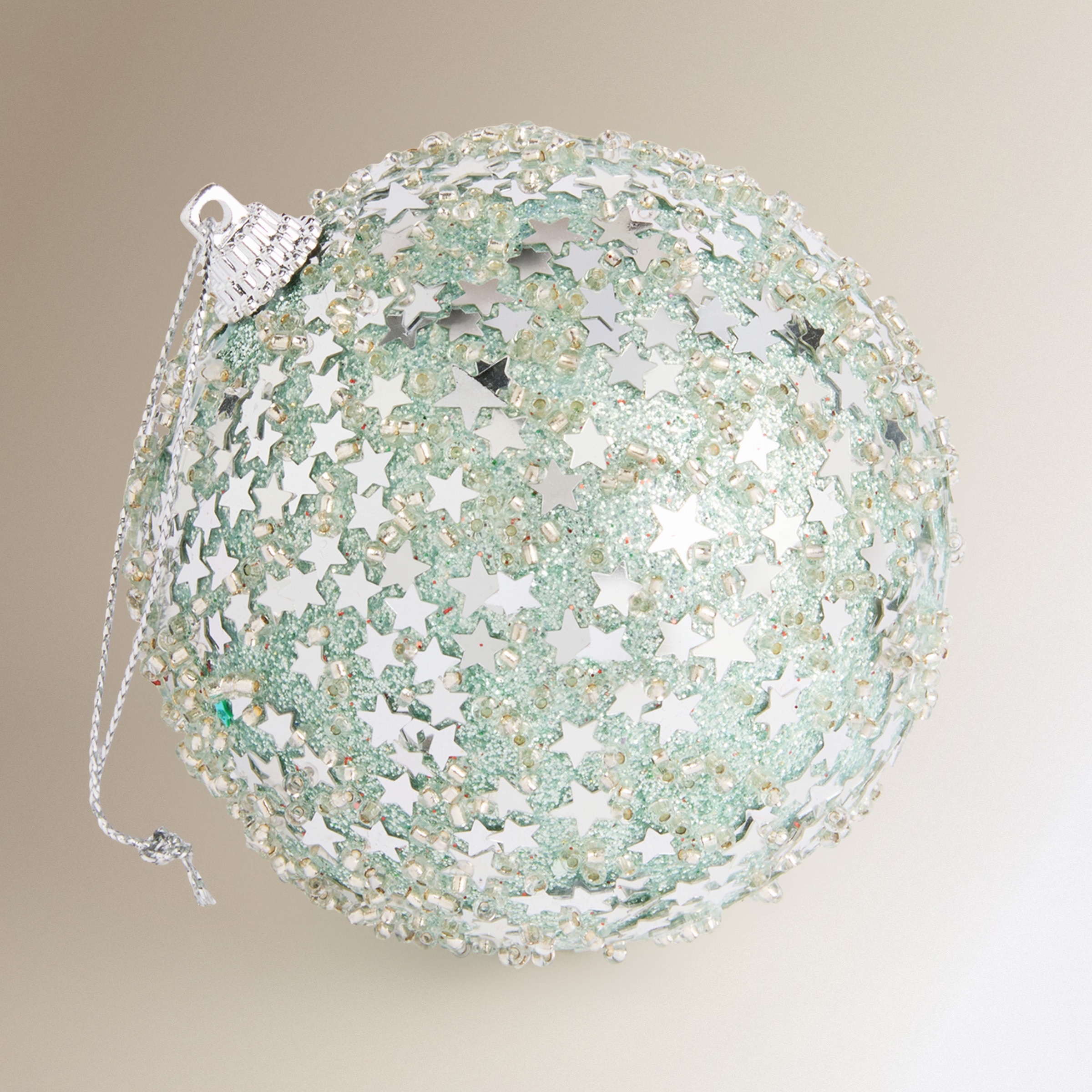 Set de 4 bolas Estrellitas Glitter Navidad Multicolor-2