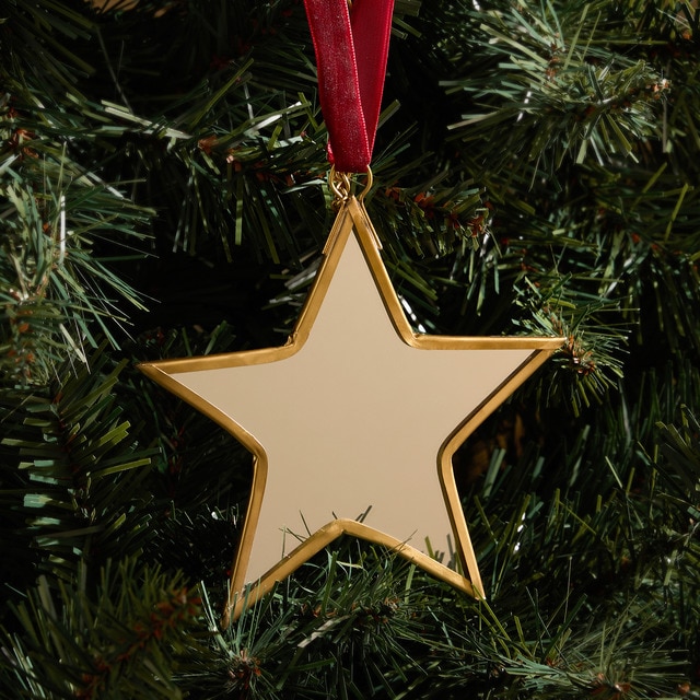 Imagen 0 de Colgante de metal Estrella espejo Navidad