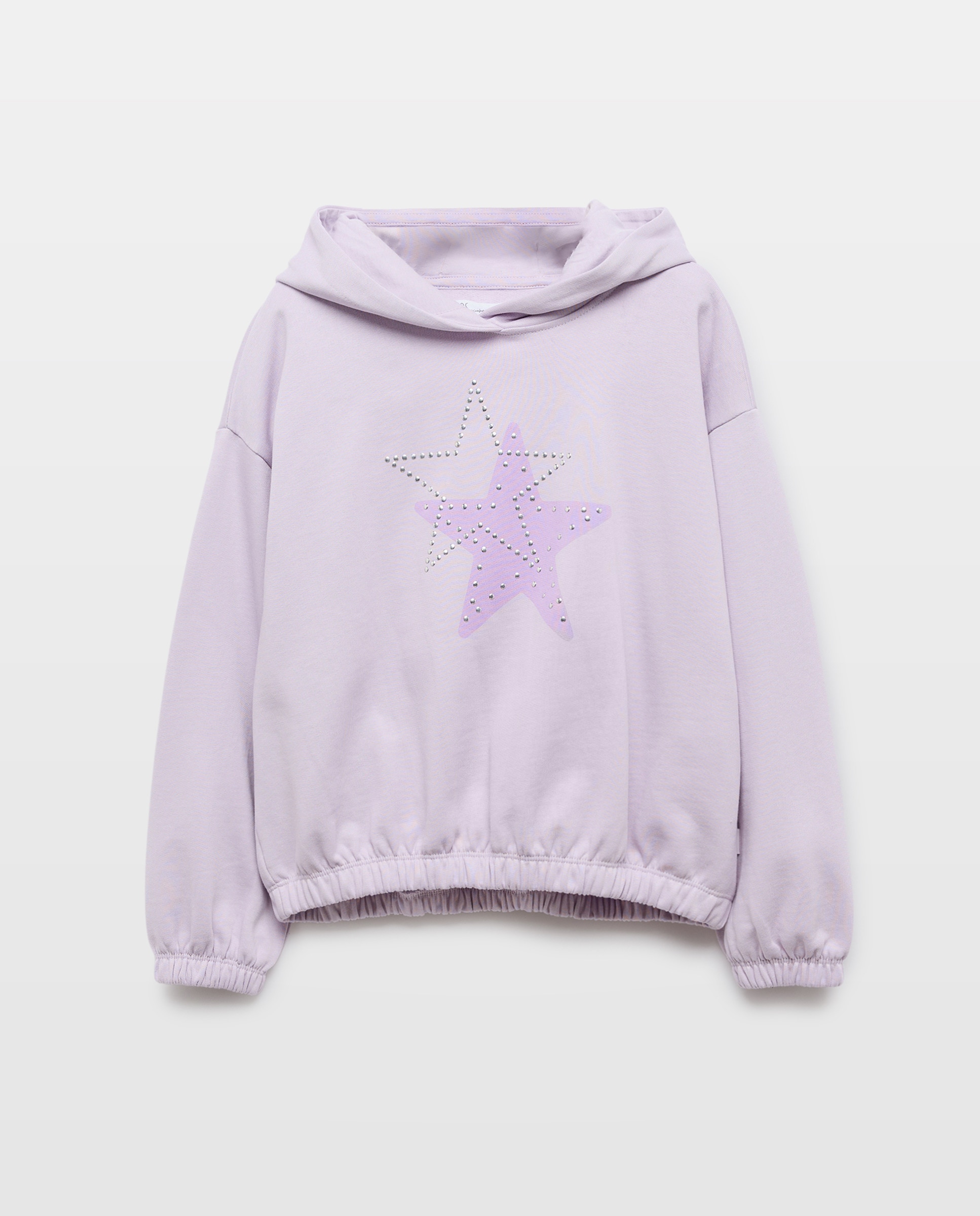 Sweatshirt com Capuz e Estampado Posicional 282 Malva-5