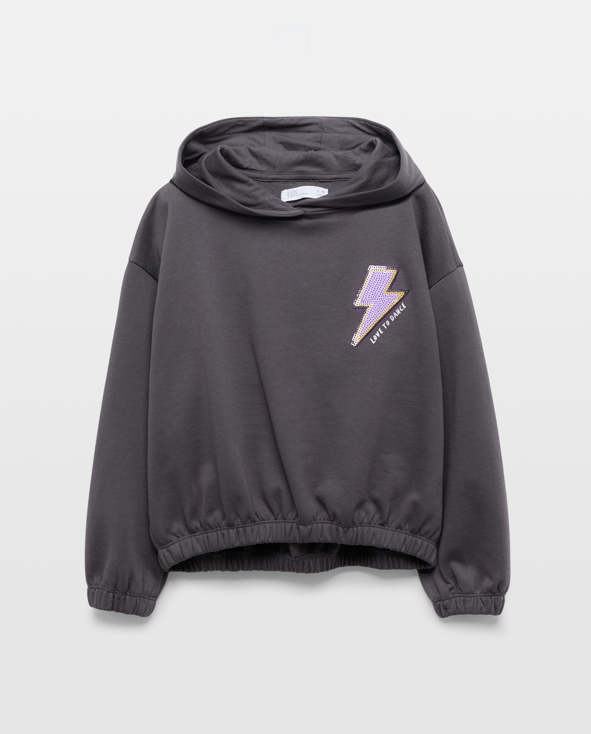 Sweatshirt com Capuz e Lantejoulas 830 Antracite-4