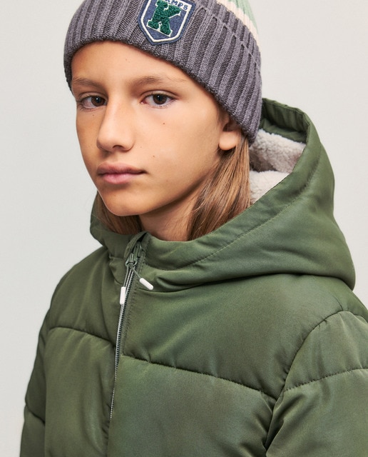 Imagem 0 de Parka Acolchoada Grossa com Color Block