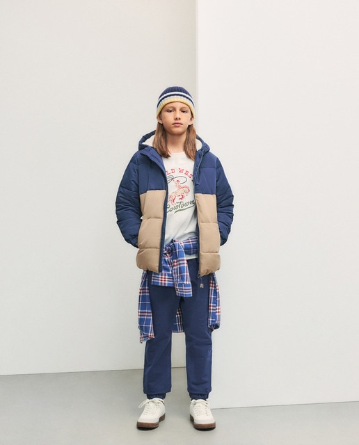 Imagem 0 de Parka Acolchoada Grossa com Color Block