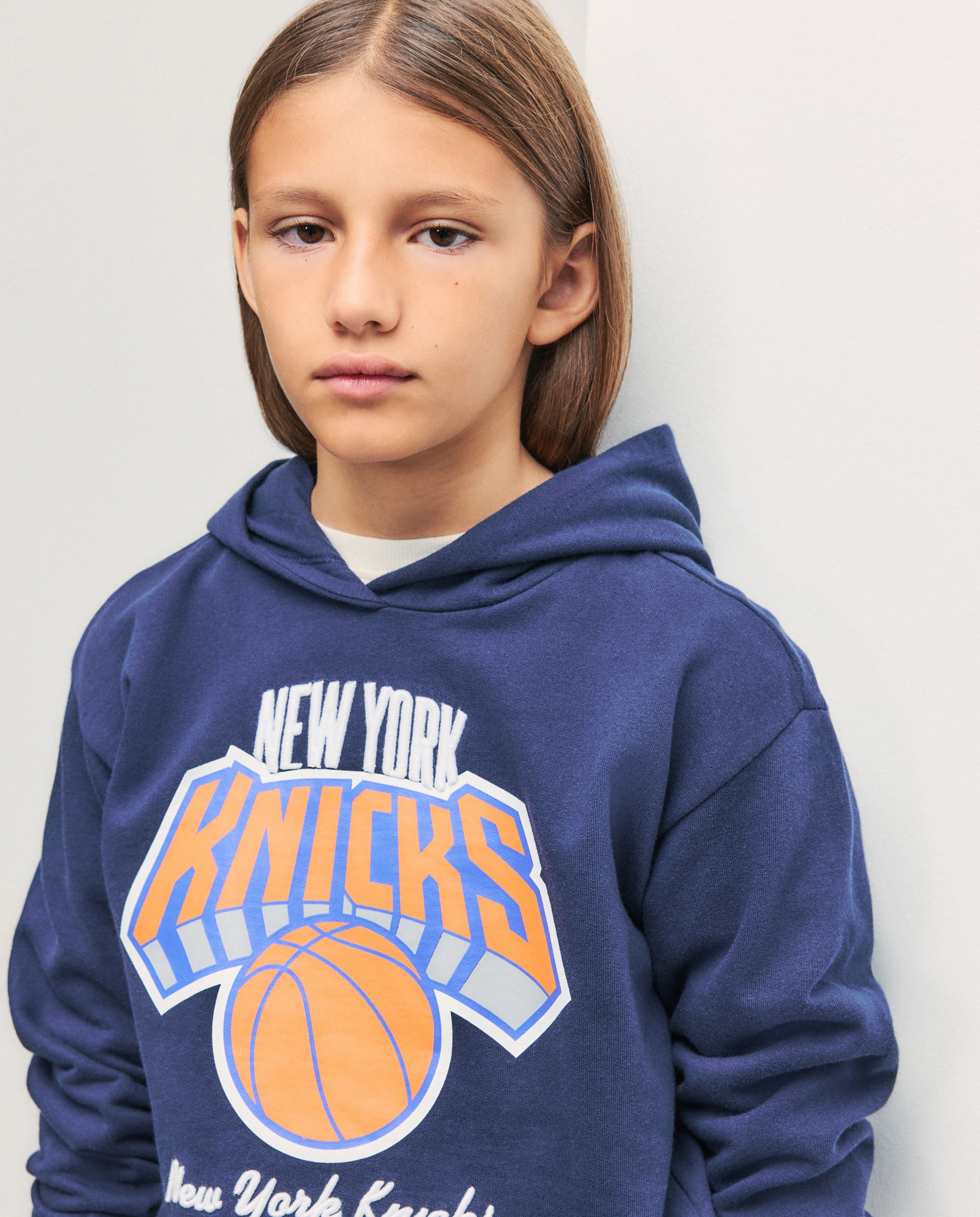 Sweatshirt com Capuz NBA NY Knicks Azul-marinho-2