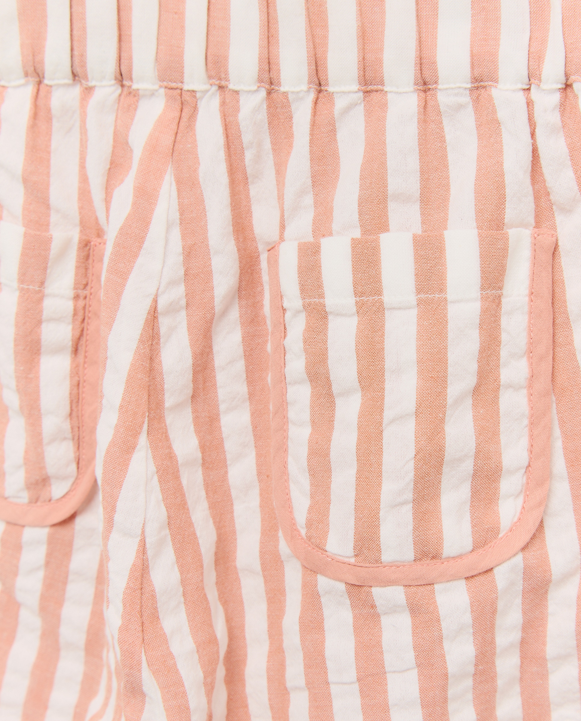 Pantalón niña seersucker set Naranja quemado-3