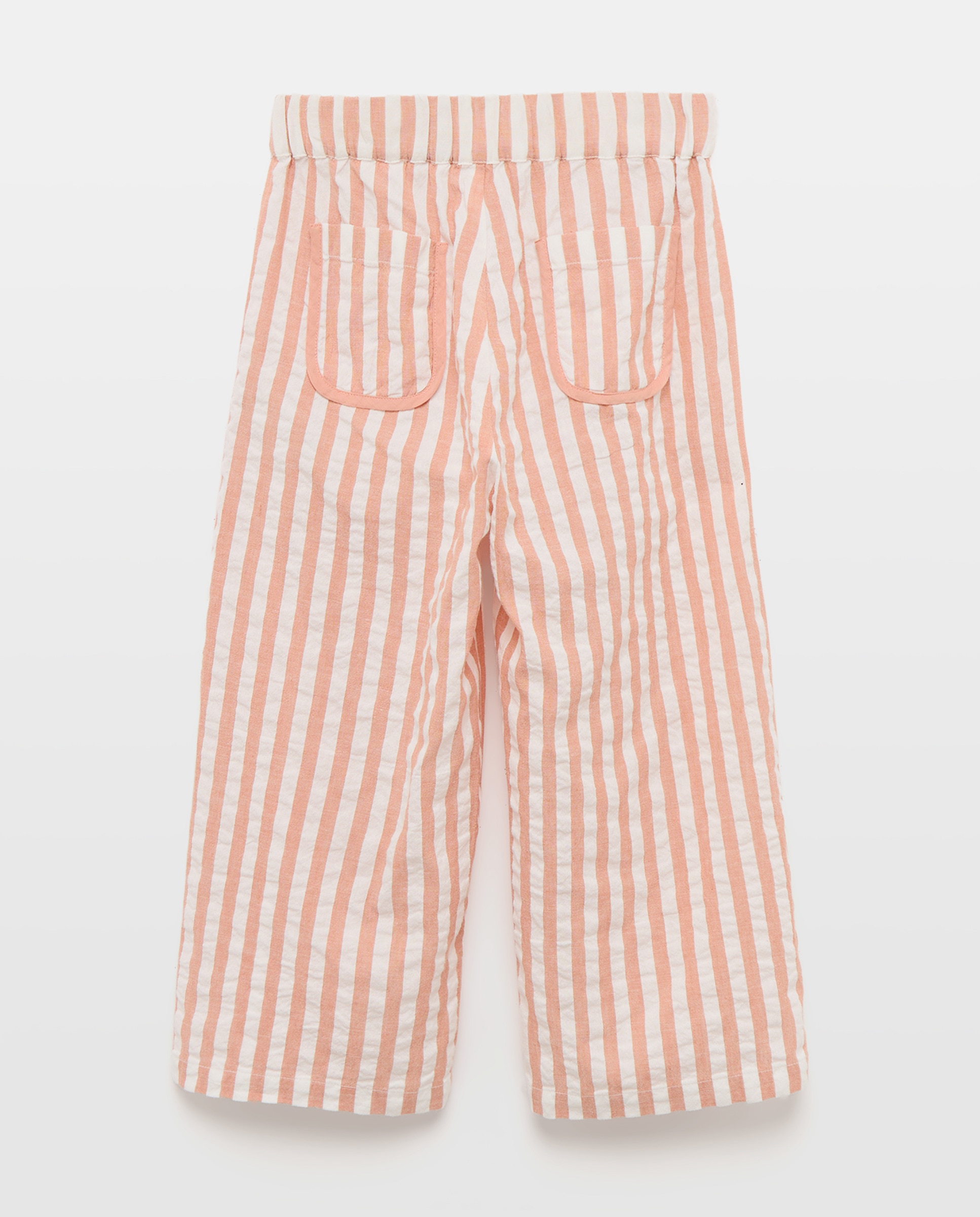 Pantalón niña seersucker set Naranja quemado-2