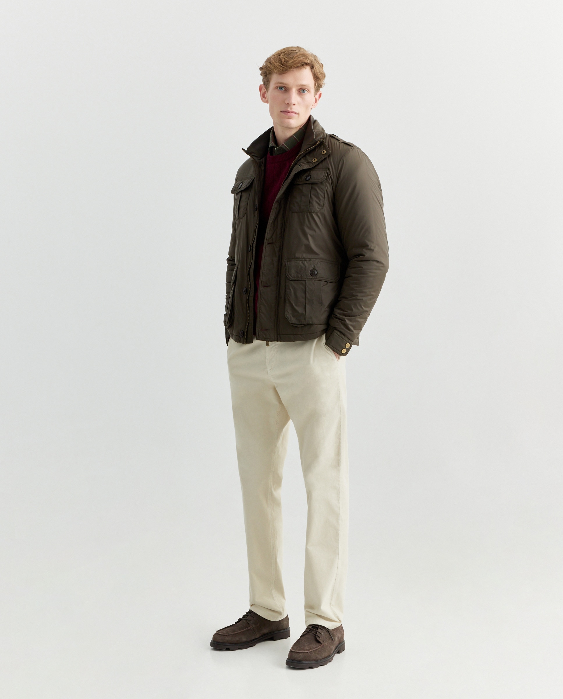 Blusão Tipo Field Jacket Verde-escuro-2