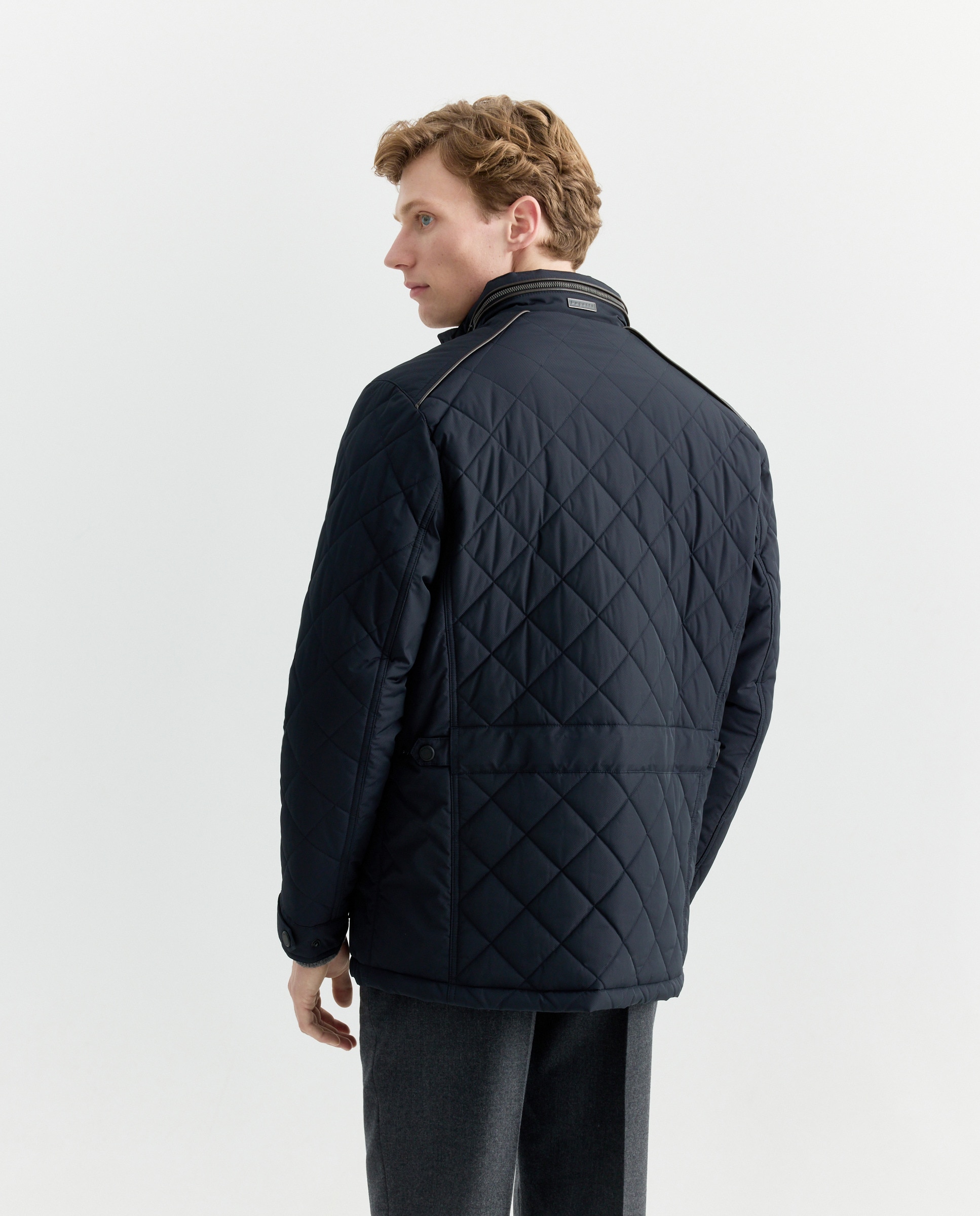 Casacão com Bolsos Inclinados Azul-marinho-3