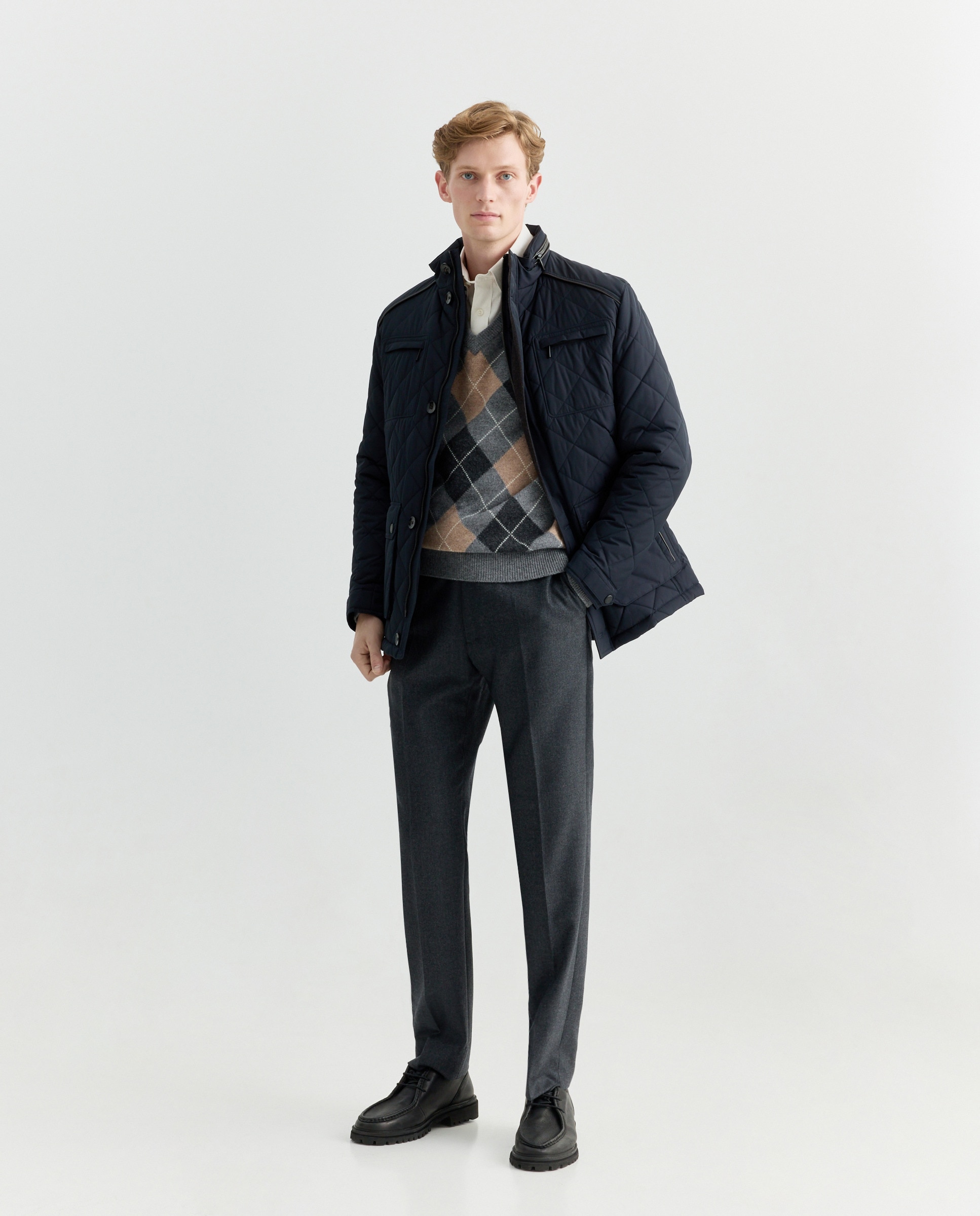 Casacão com Bolsos Inclinados Azul-marinho-2