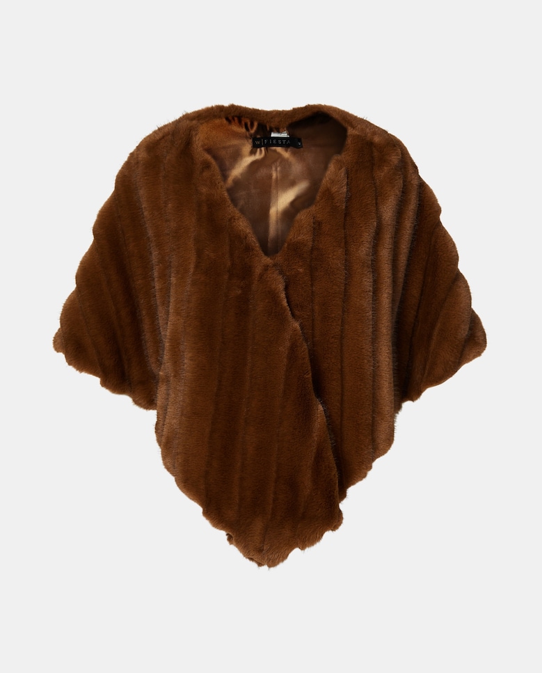 Estola de Pelo Liso Castanho-claro-4