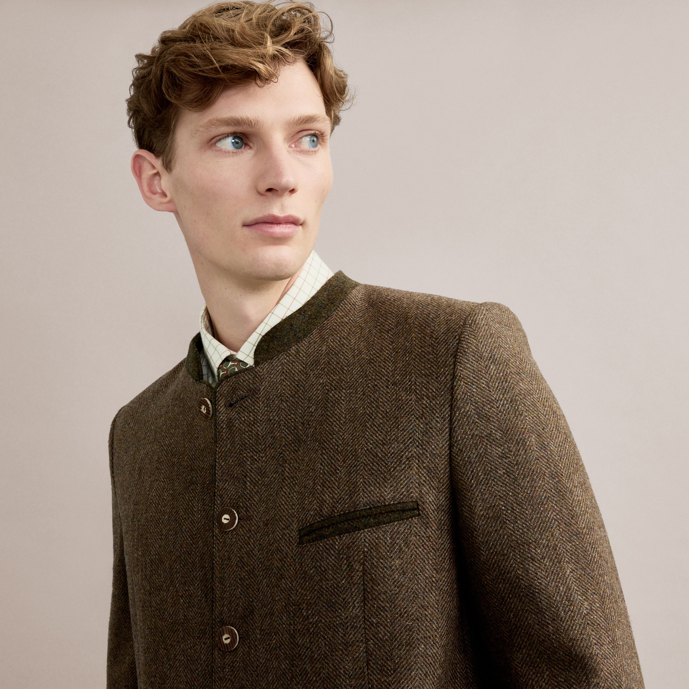 Casaco Austríaco de Homem Castanho-3