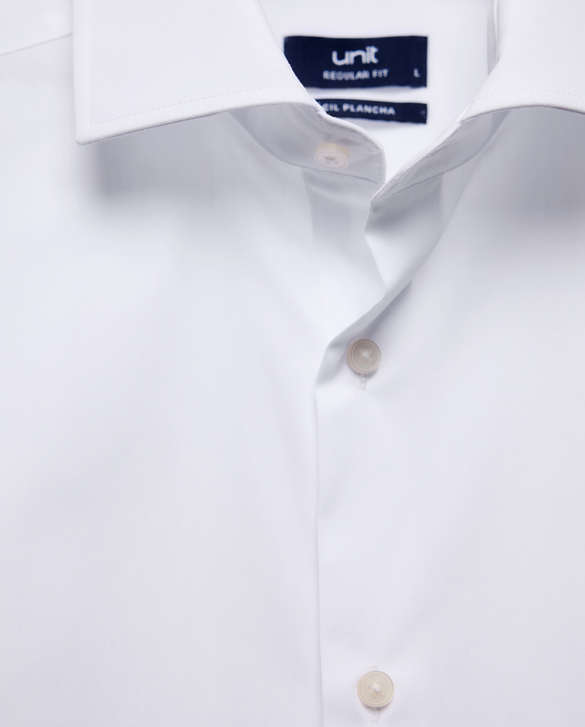 Camisa vestir hombre lisa classic fit Blanco-6