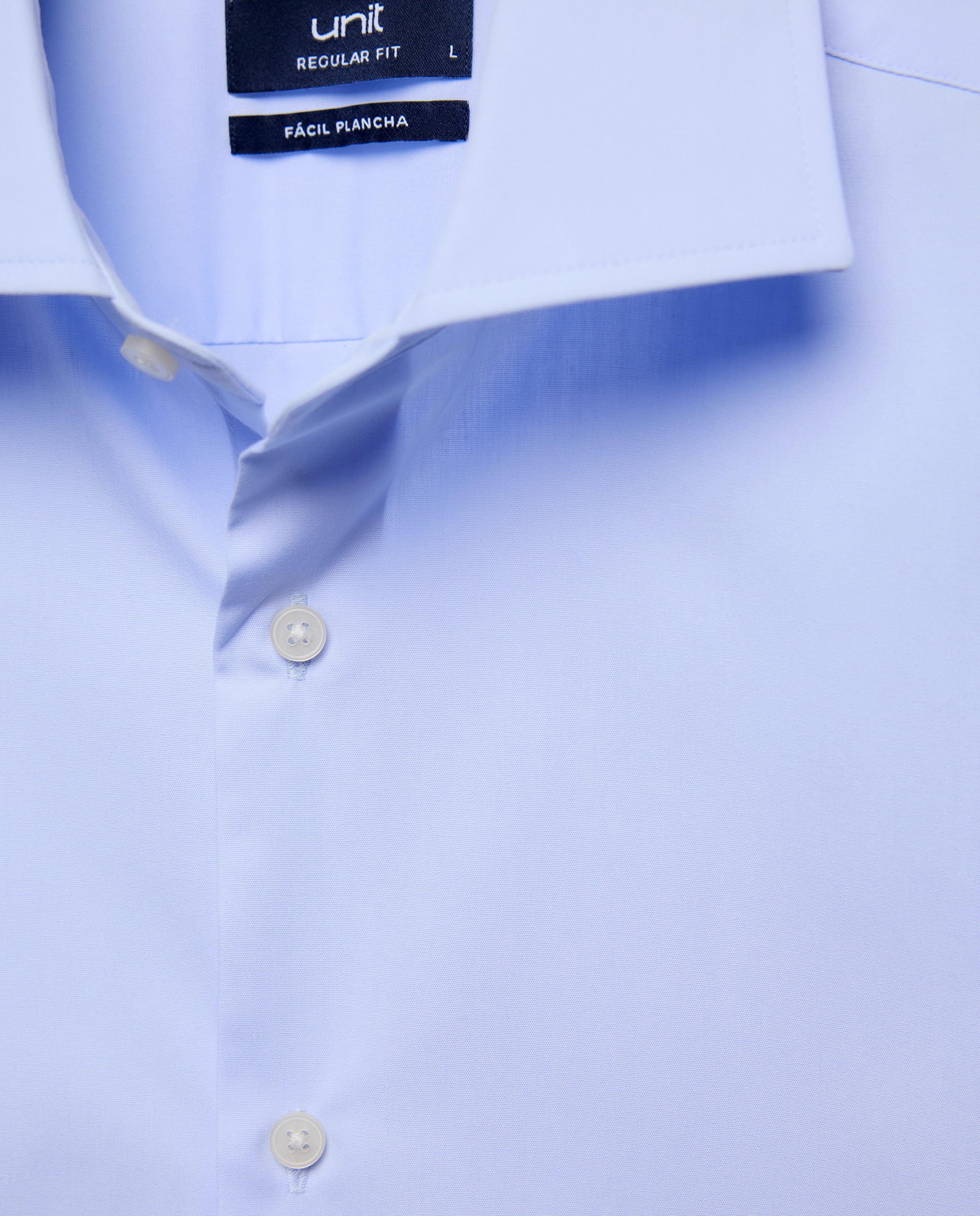 Camisa vestir hombre lisa classic fit 410 Azul claro-3