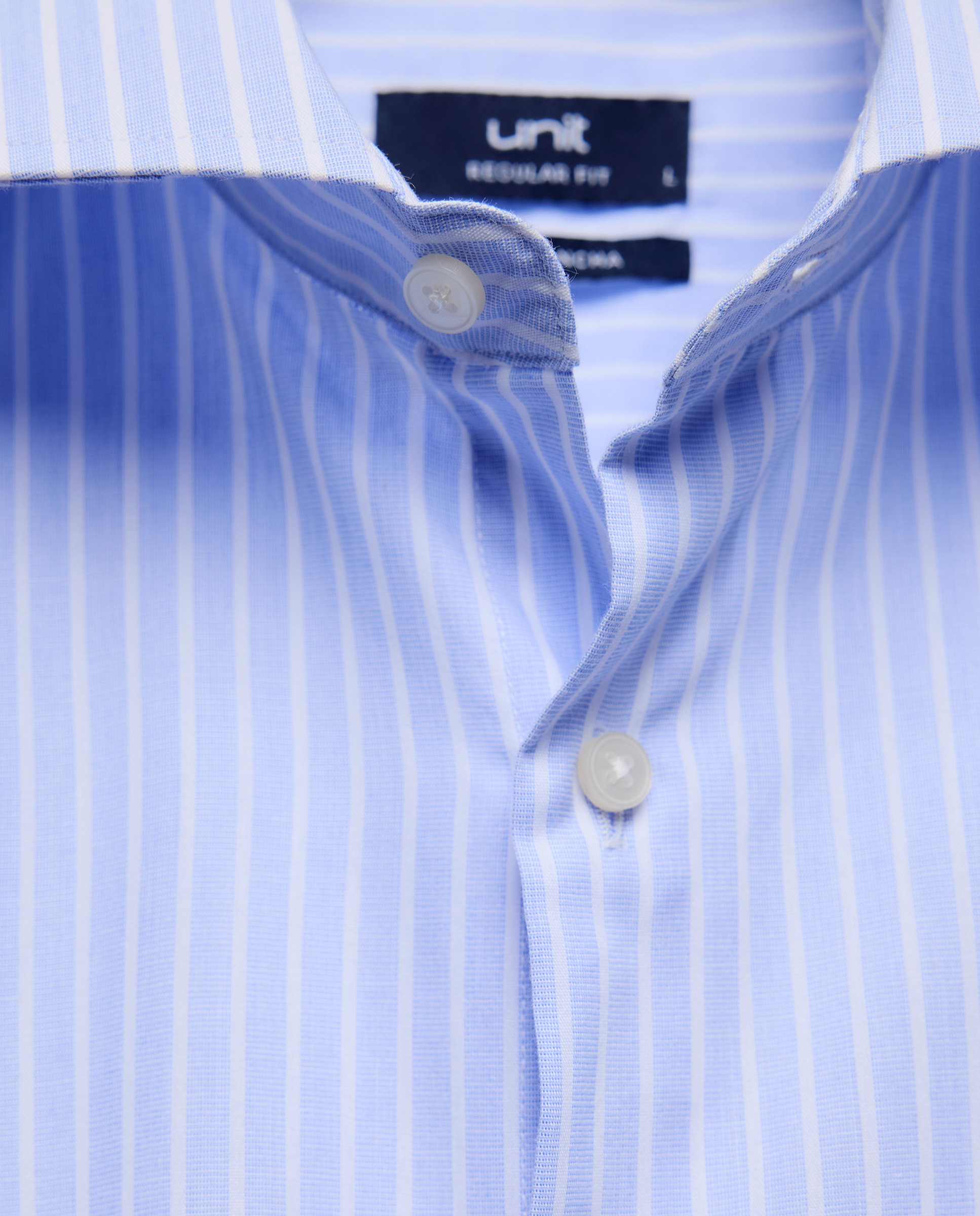Camisa vestir hombre rayas classic fit 410 Azul claro-5
