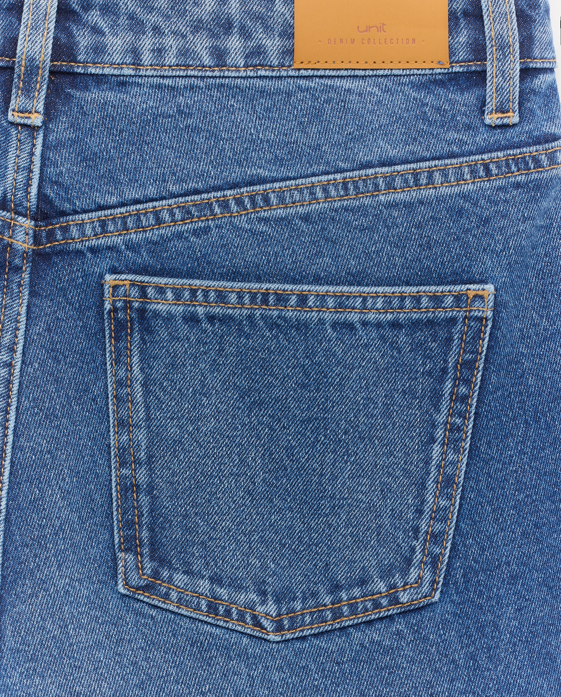 Pantalón denim mom de mujer Azul Suave-5