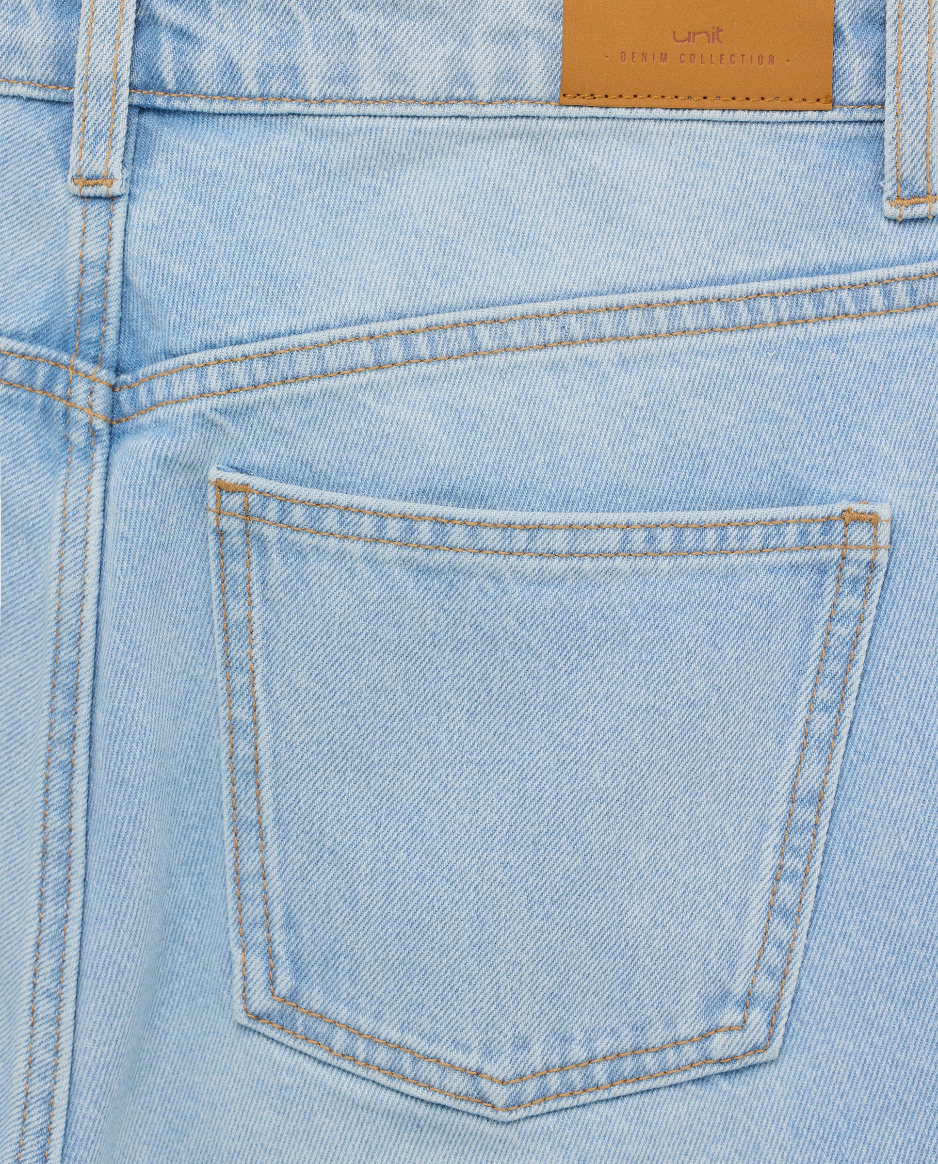 Pantalón denim mom de mujer Cerúleo-5