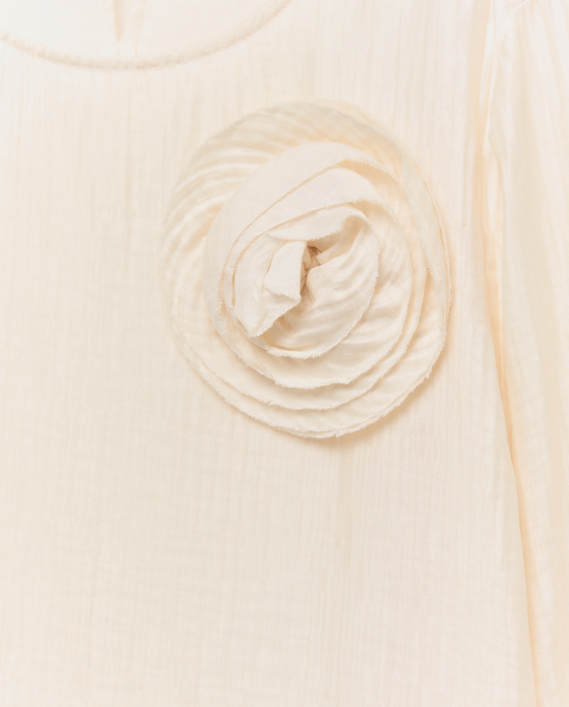 Camisa de Manga Comprida com Estampado Floral Branco-marfim-5