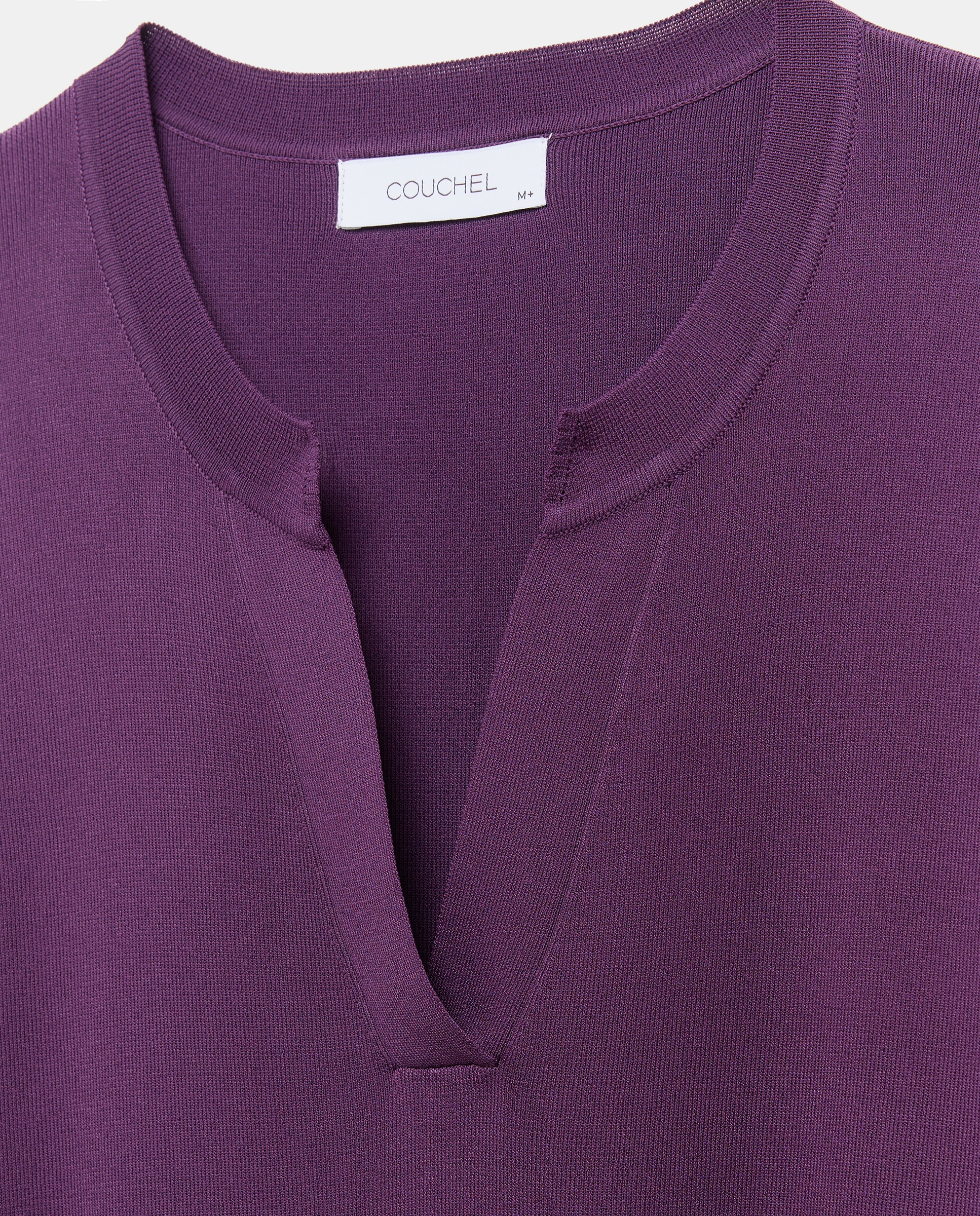Camisola de Malha de Poliéster Lisa Roxo-6