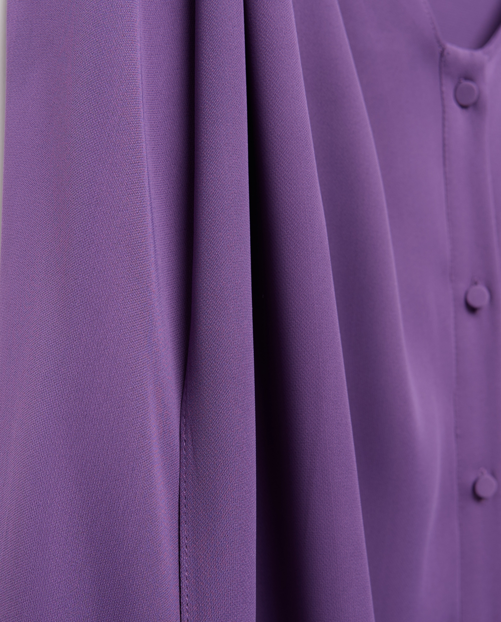 Camisa de Manga Comprida com Folho à Frente Roxo-6