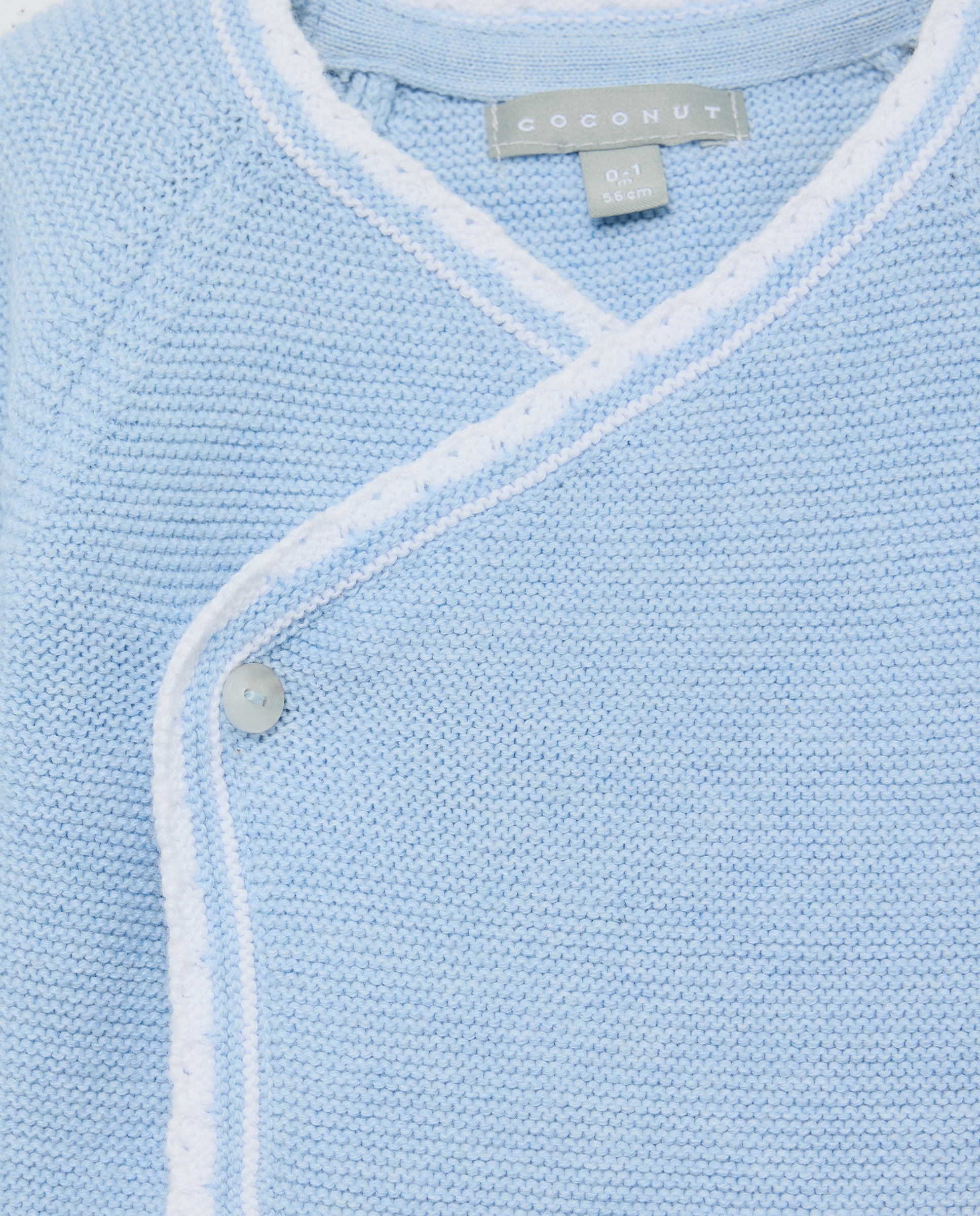 Conjunto Cruzado de 2 Peças de Tricot de Bebé com Manga Comprida e Botão Coconut El Corte Inglés 400 Azul-4