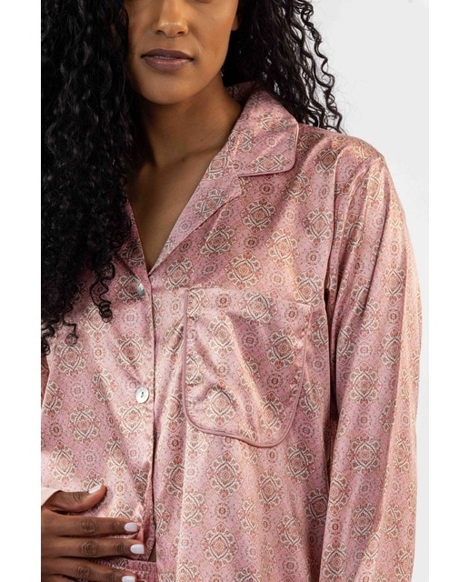 Imagem 0 de Pijama em cetim de Manga Comprida e Calça