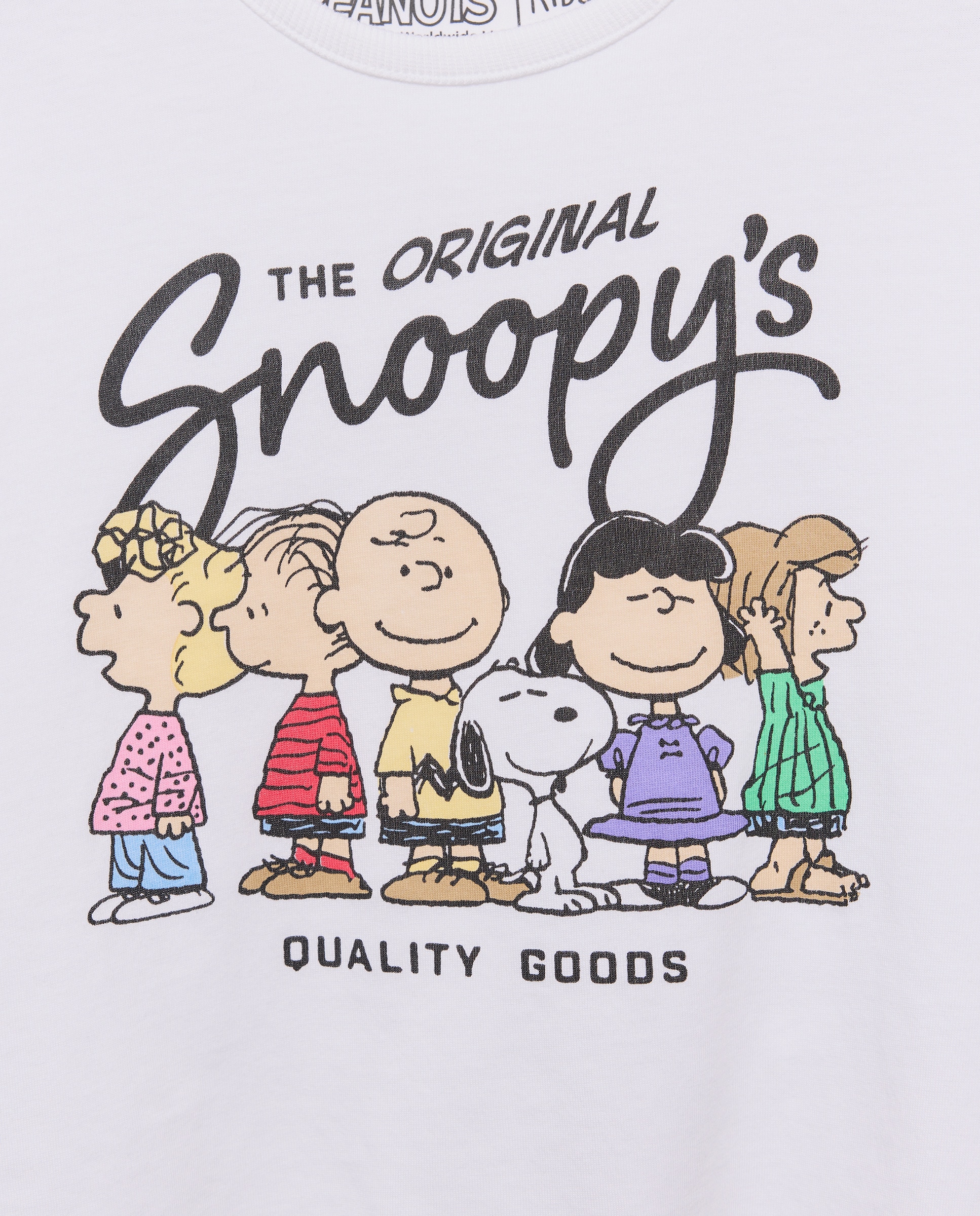 Camisola de Manga Comprida com Estampado Posicional Snoopy e o seu Grupo Kids El Corte Inglés Branco-marfim-5