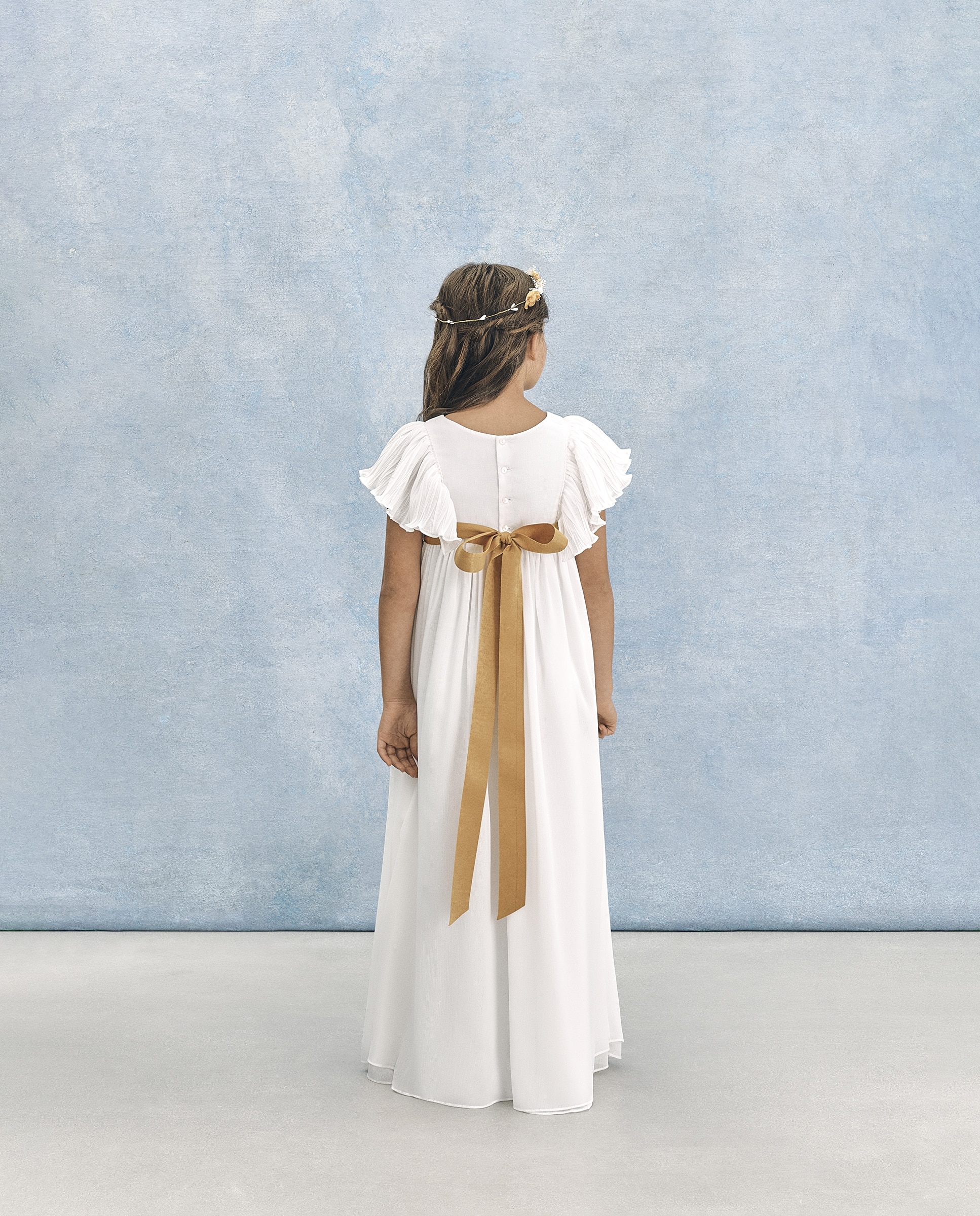 Vestido de Comunhão Ondulado Juno Branco-marfim-4