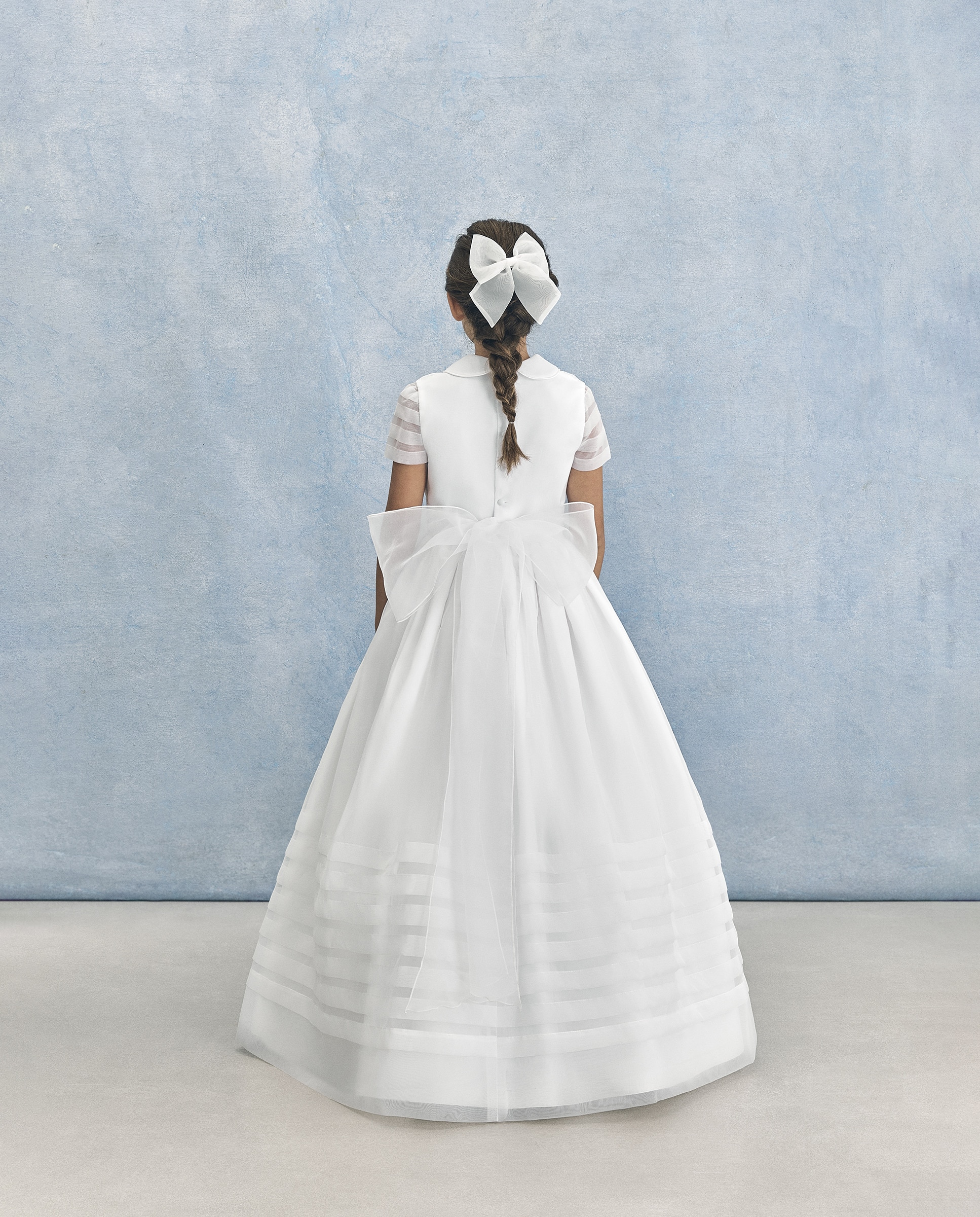 Vestido de comunhão Branco-5