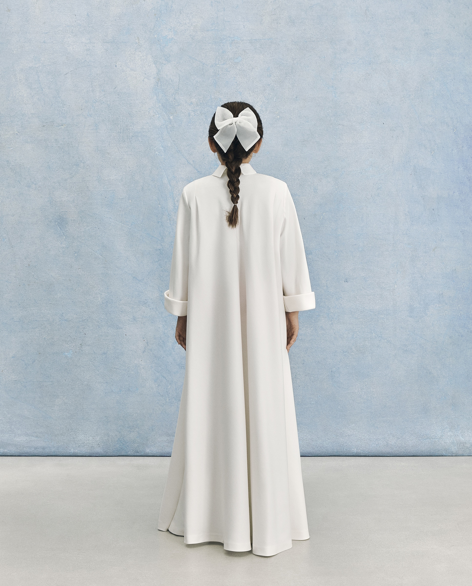 Túnica de Comunhão com Capa Branco-2