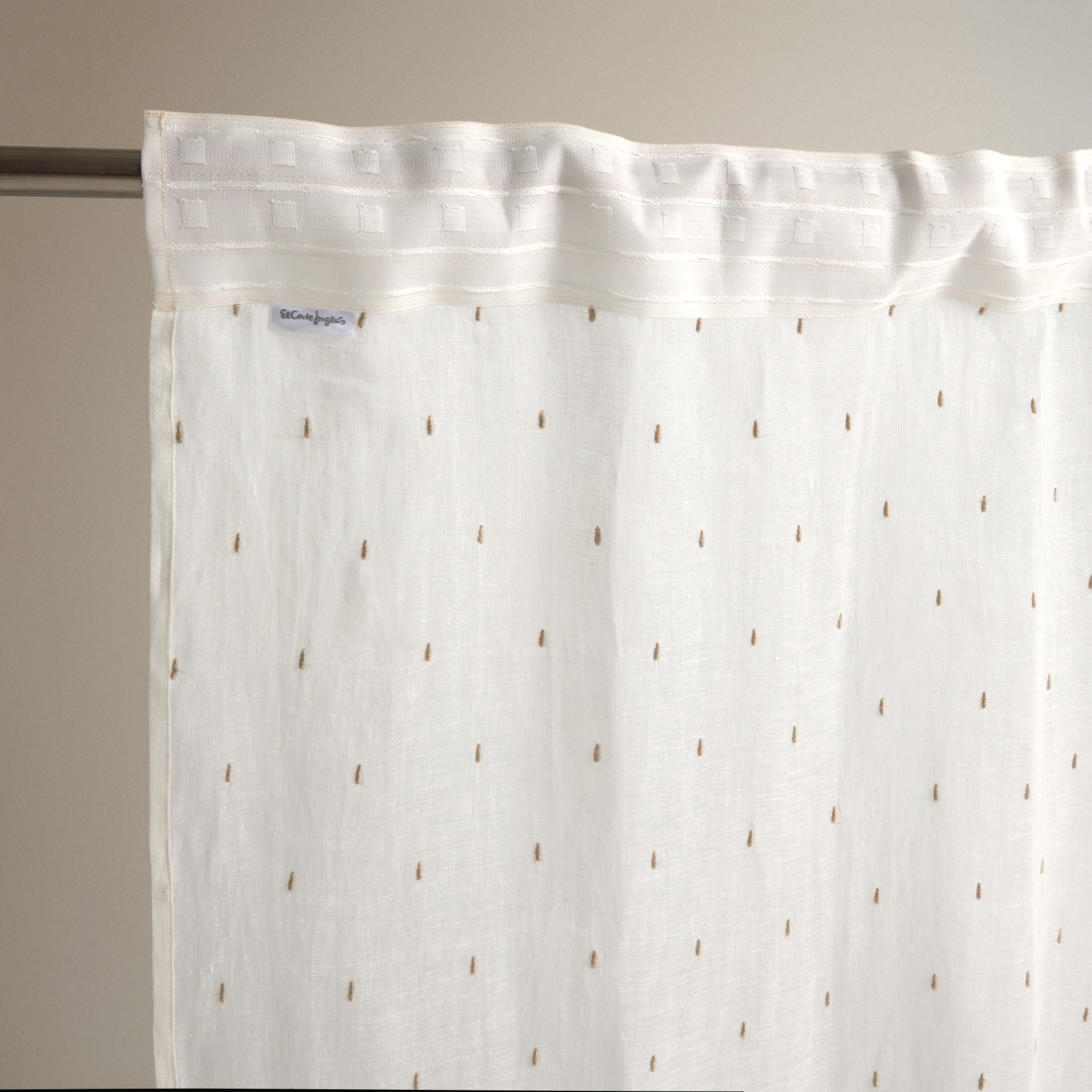 Cortina Confecionada com Presilhas Plum Branco-5