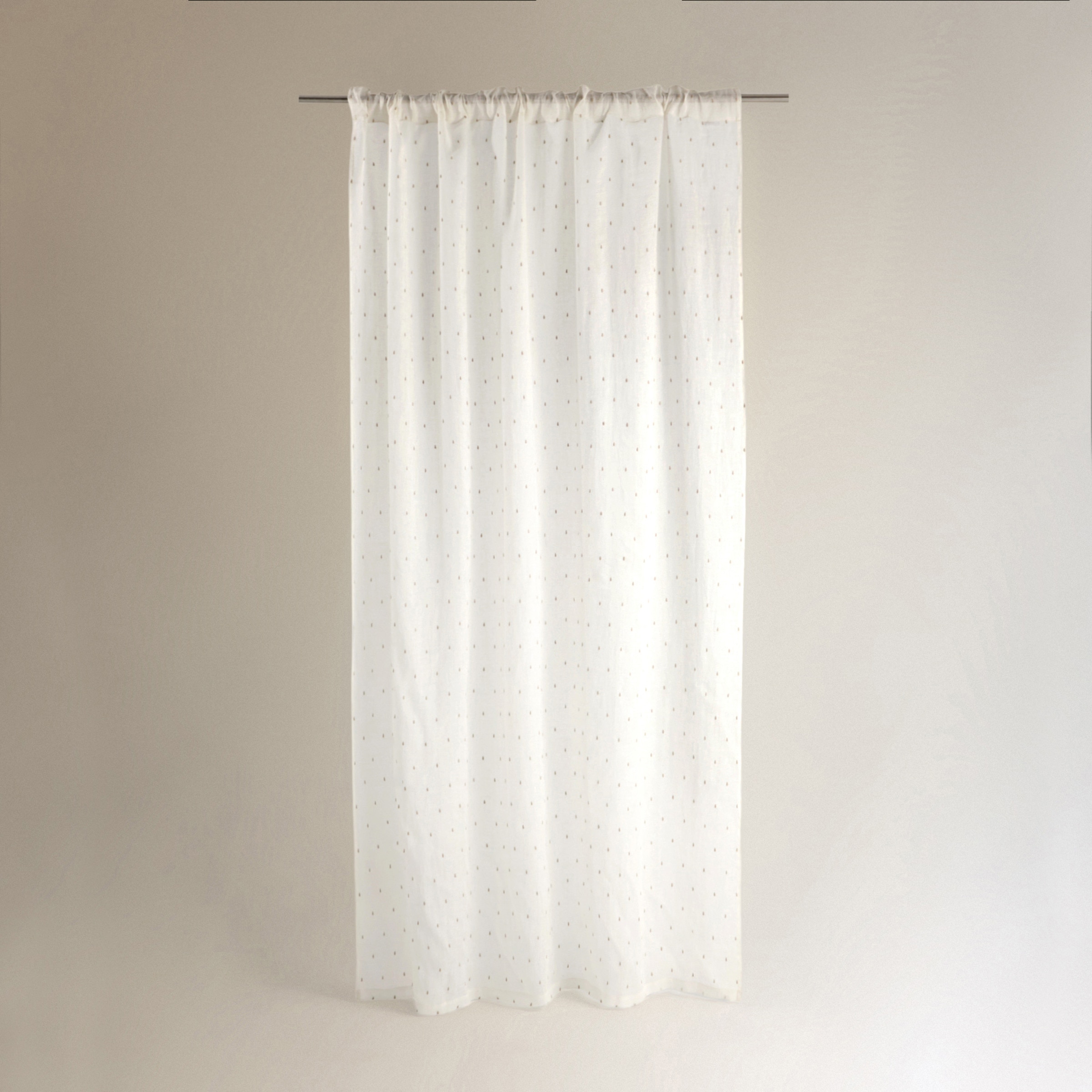 Cortina Confecionada com Presilhas Plum Branco-2