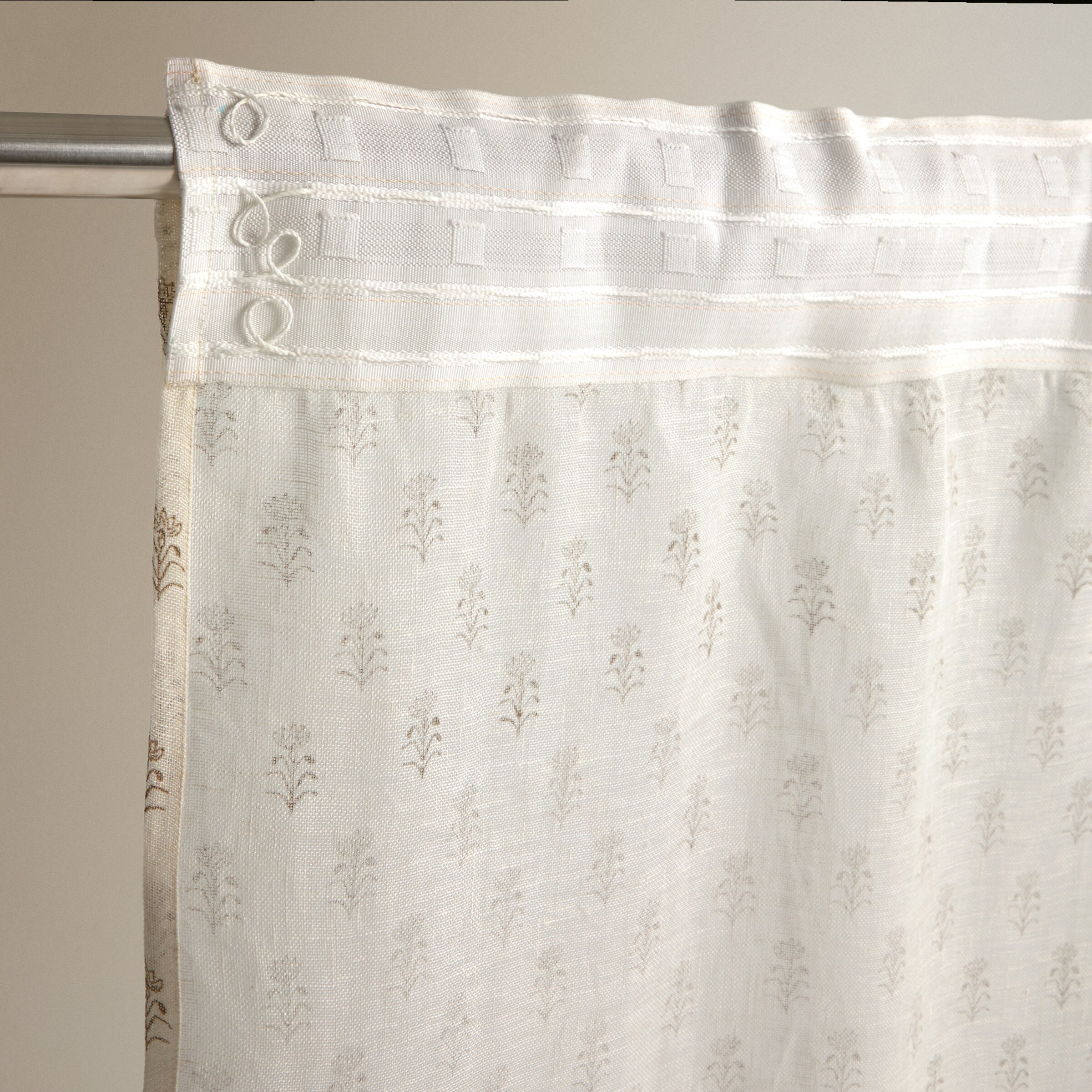 Cortinado Confecionado com Sistema Multiusos Mathilda Natural-5