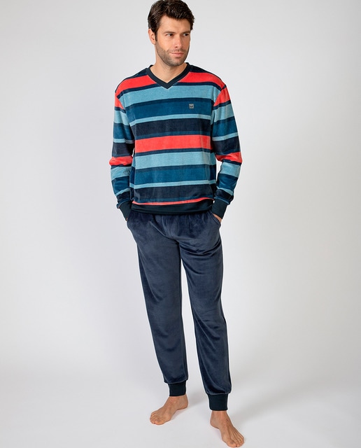 Imagen 0 de Pijama largo de hombre de terciopelo