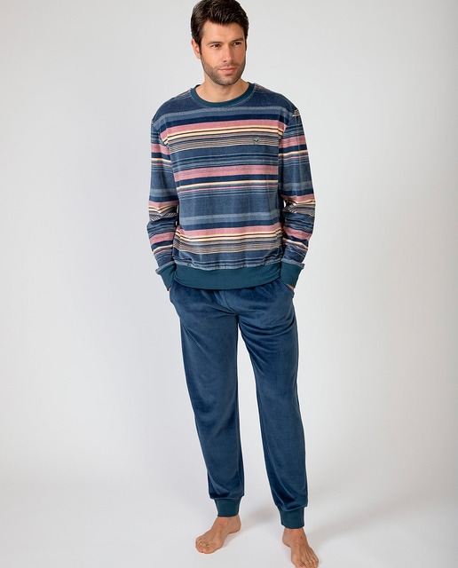 Imagen 0 de Pijama largo de hombre de terciopelo