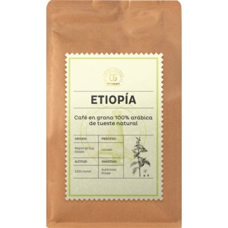 Café em Grão 100% Arábica Assado ao Natural Etiopía embalagem 250 g - Club Del Gourmet