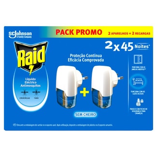 Insecticida Eléctrico Anti Mosquitos Pack Duplo pack 2 27 ml - Raid