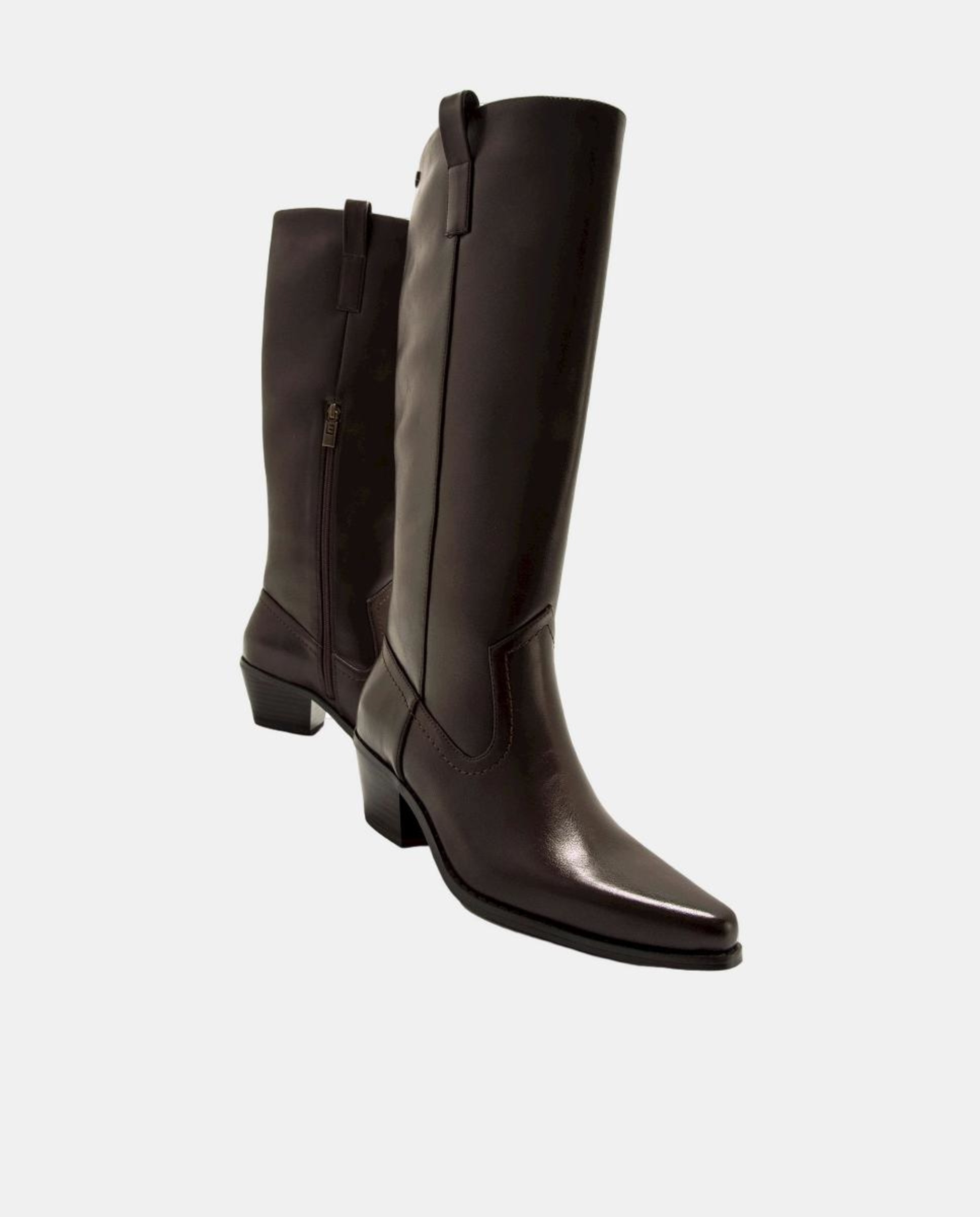 Botas Cowboy Altas Castanho-escuro-3