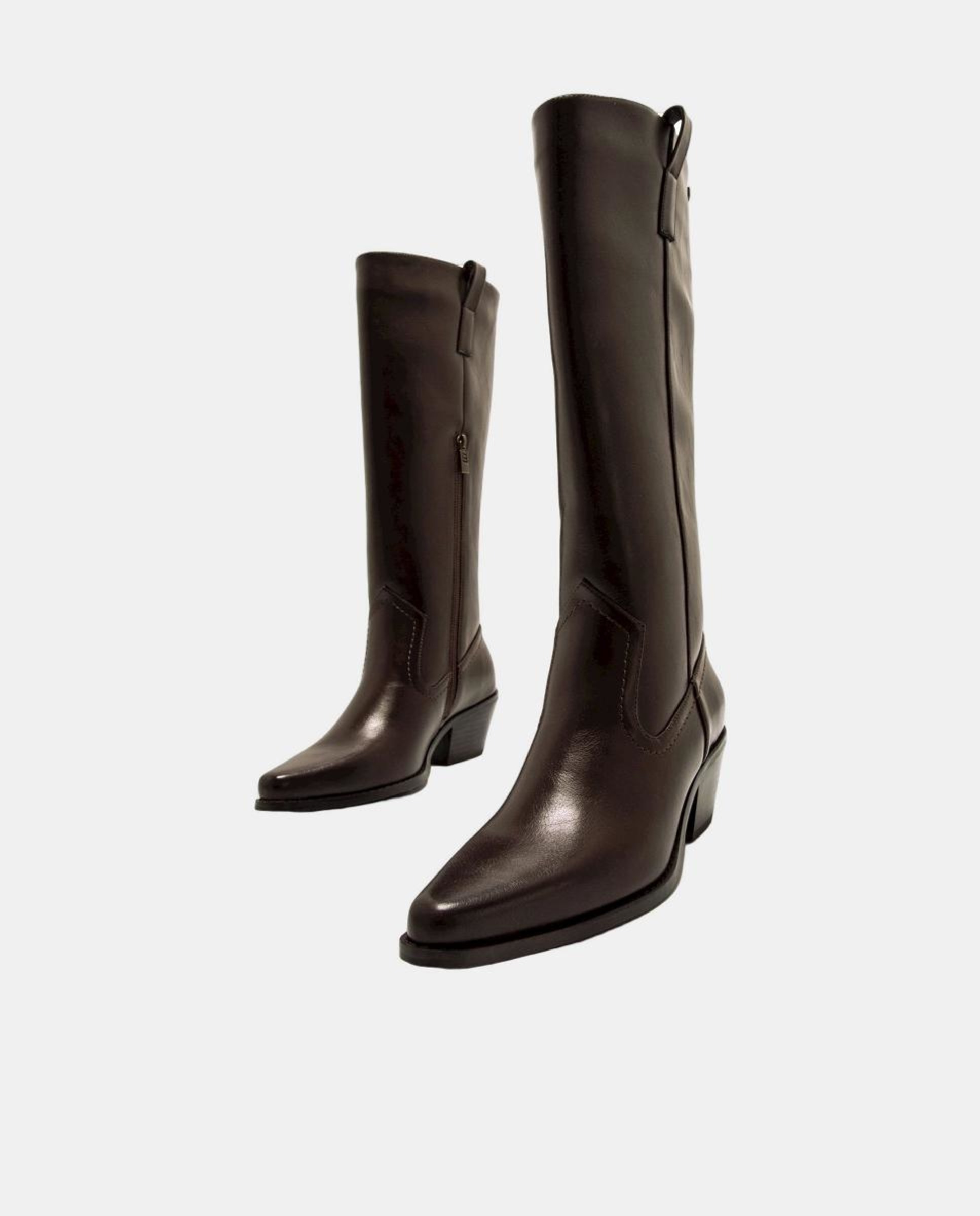 Botas Cowboy Altas Castanho-escuro-4