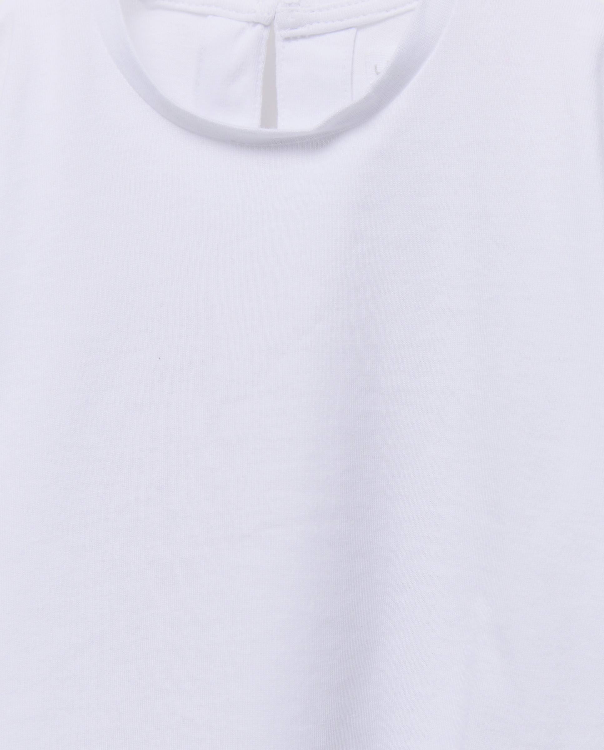 Camiseta bebé niña lisa Blanco-3