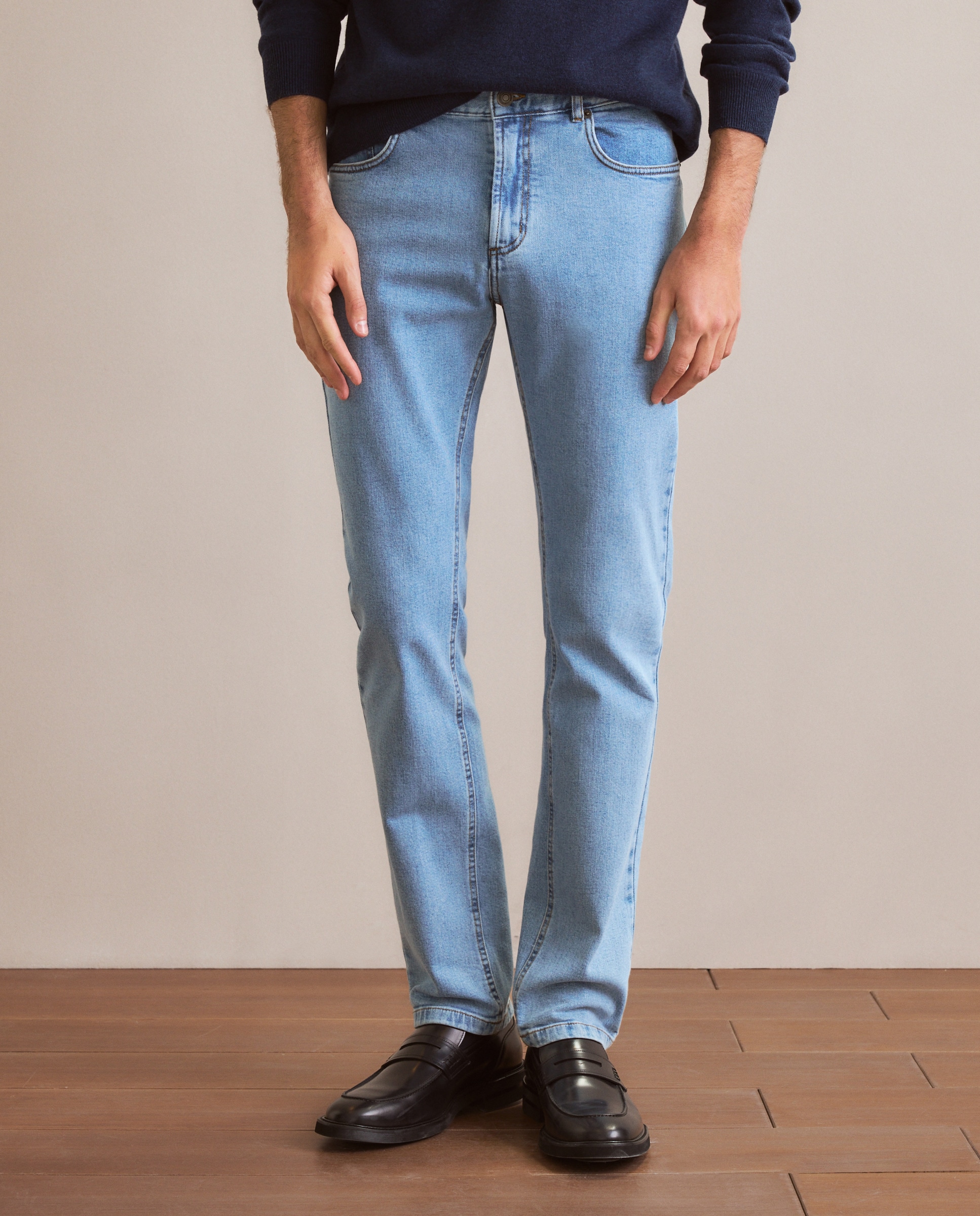 Jeans de 5 Bolsos Azul-2