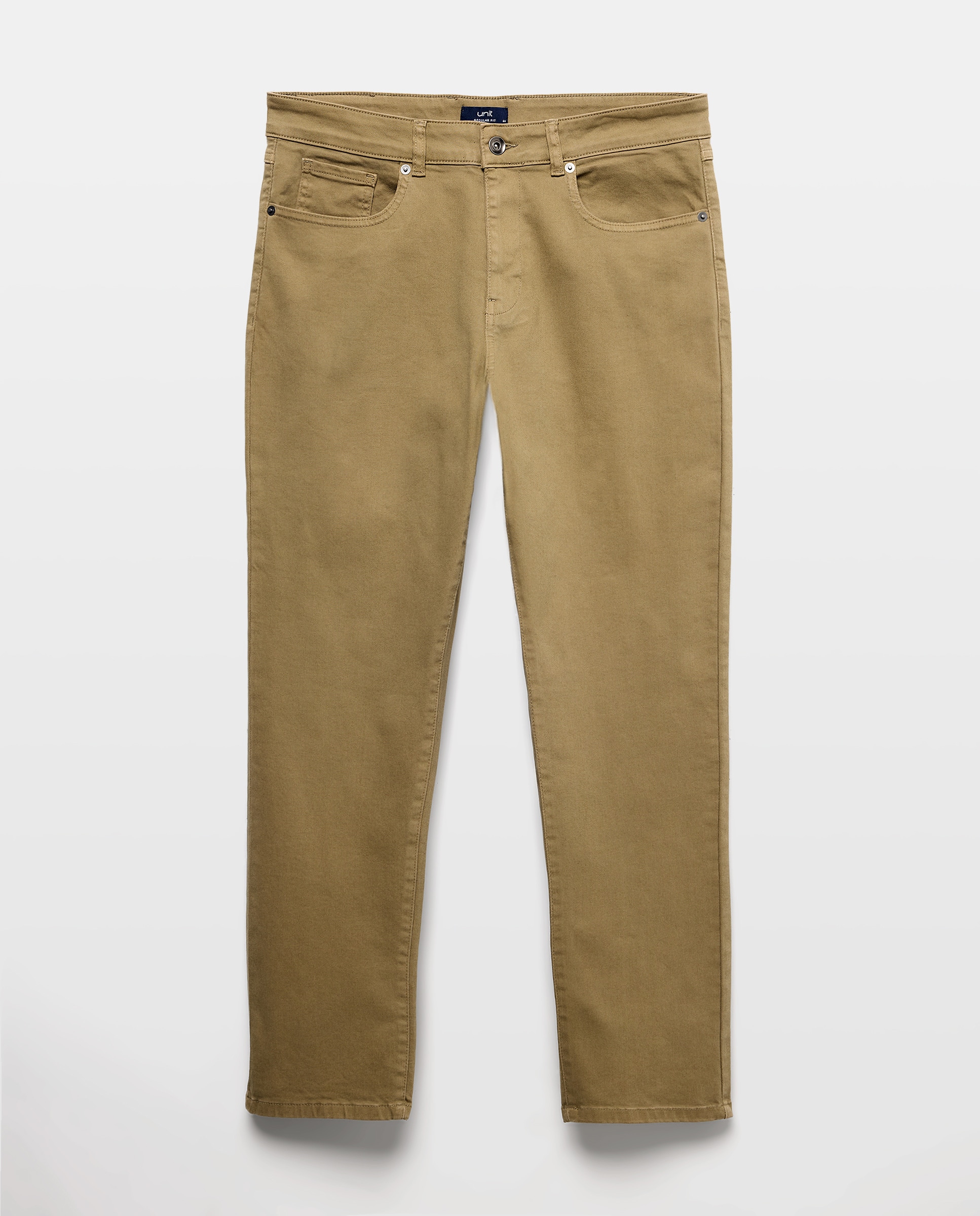 Pantalón hombre cinco bolsillos lavado regular fit 520 Kaki-4