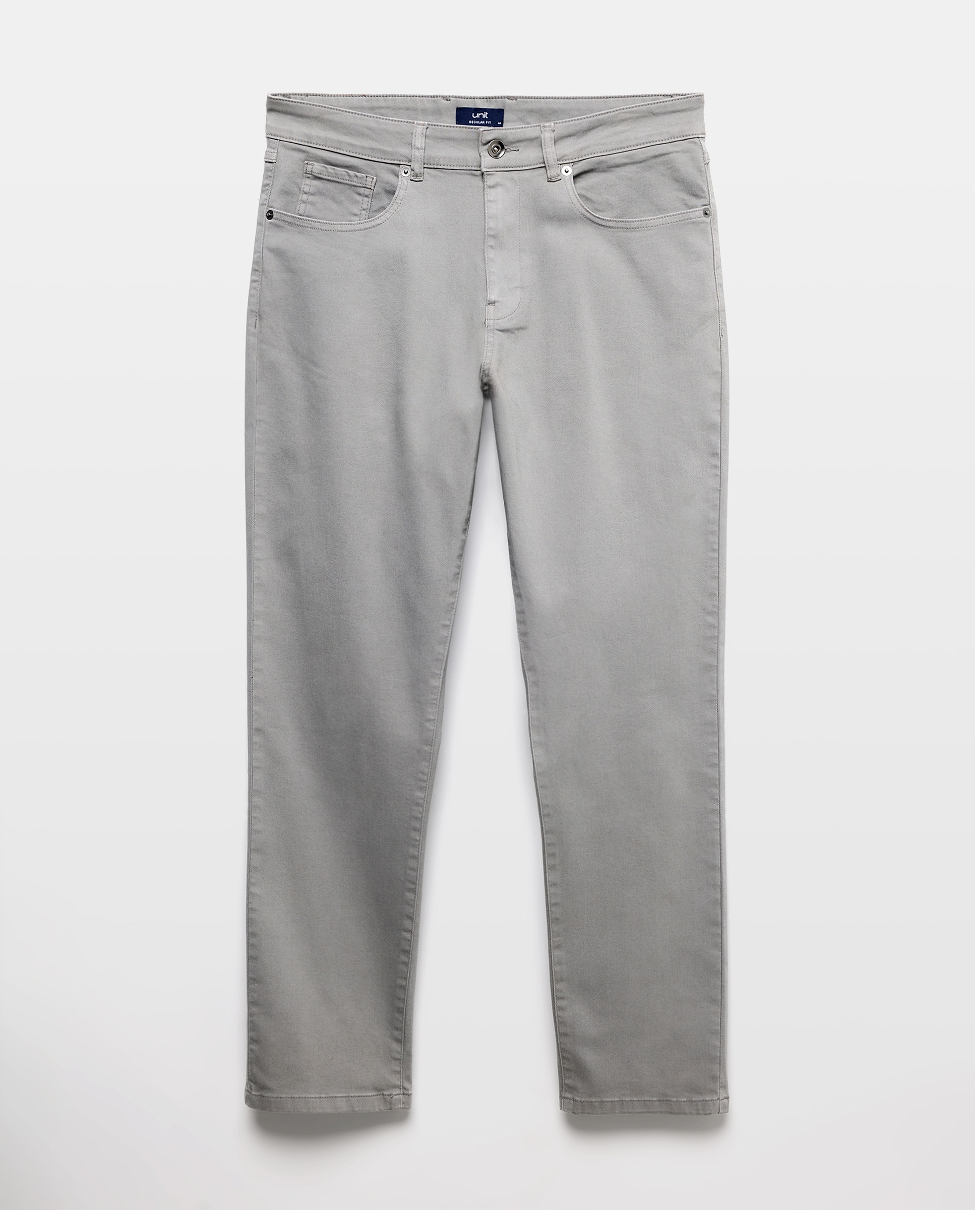 Pantalón hombre cinco bolsillos lavado regular fit 830 Antracita-4