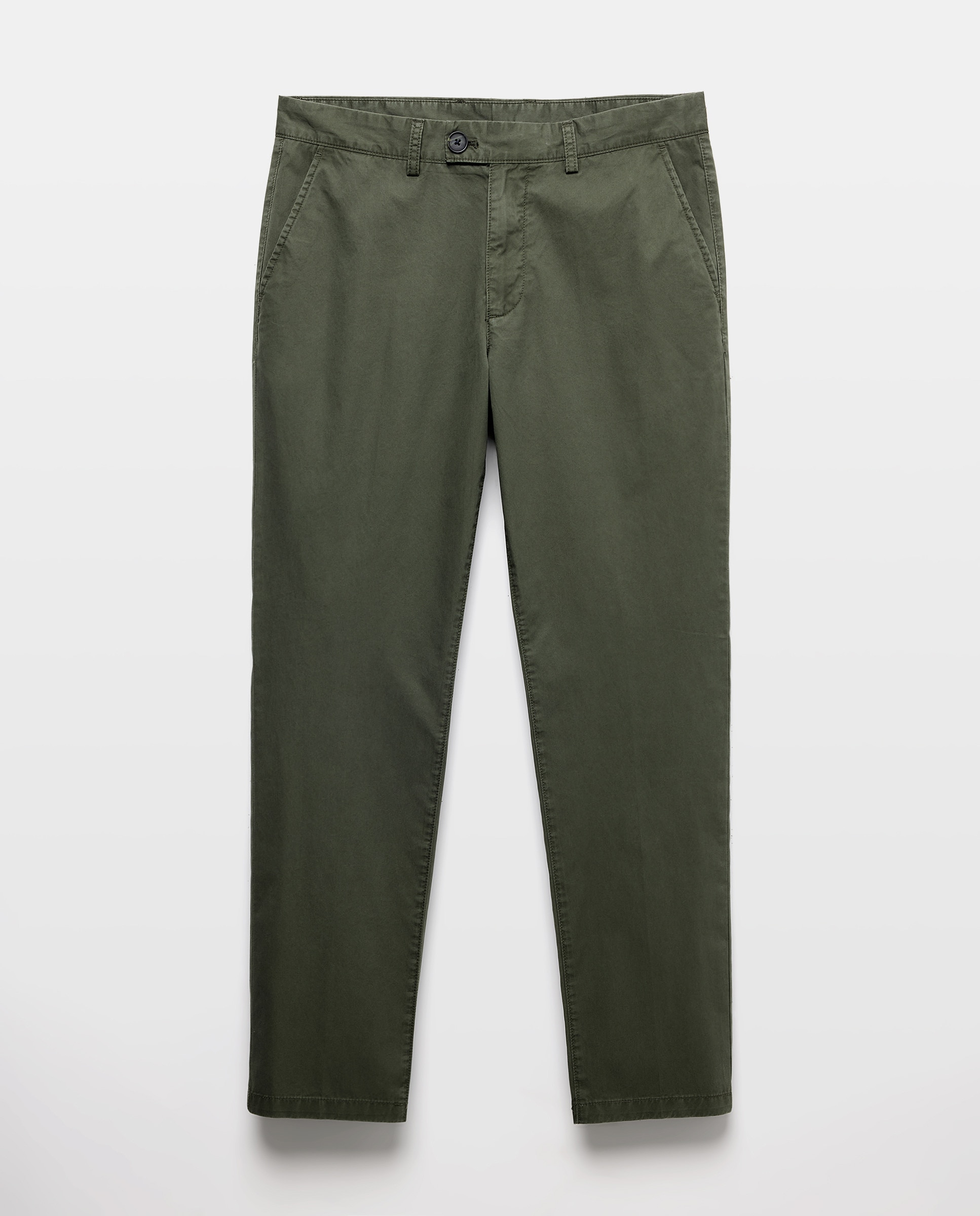 Pantalón hombre chino básico 530 Verde oscuro-4