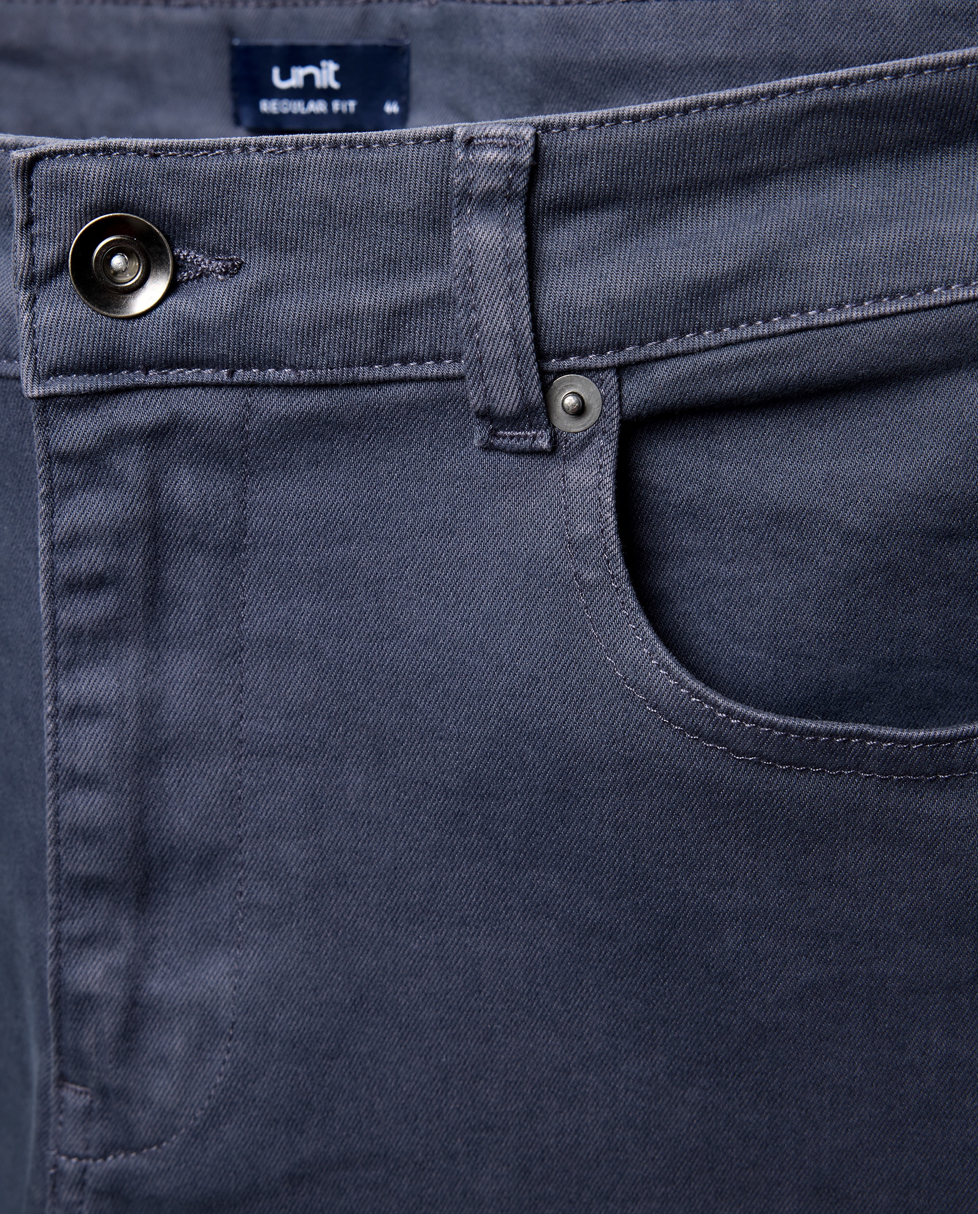 Pantalón hombre cinco bolsillos lavado regular fit Azul marino-5