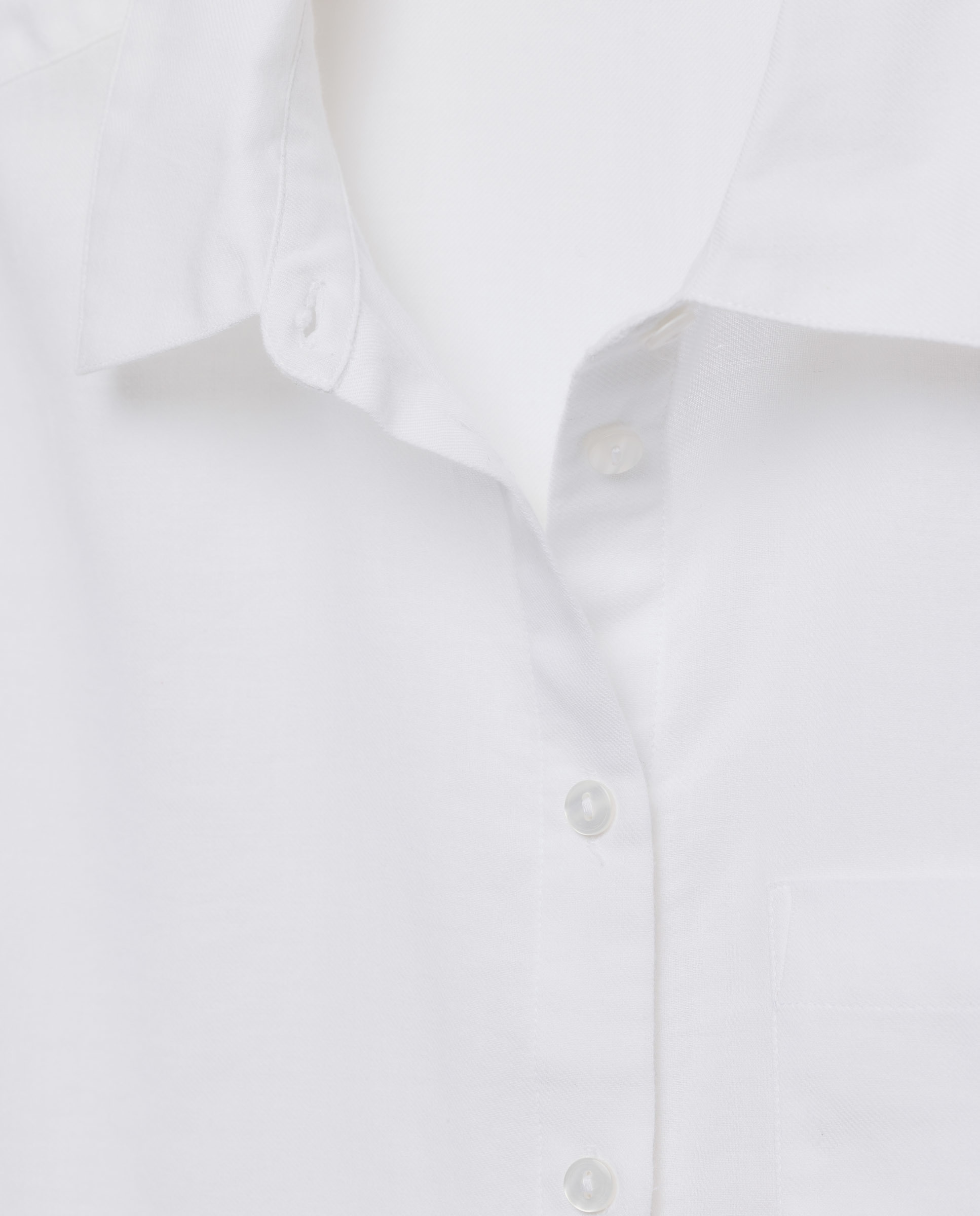 Camisa de mujer de algodón Blanco-5