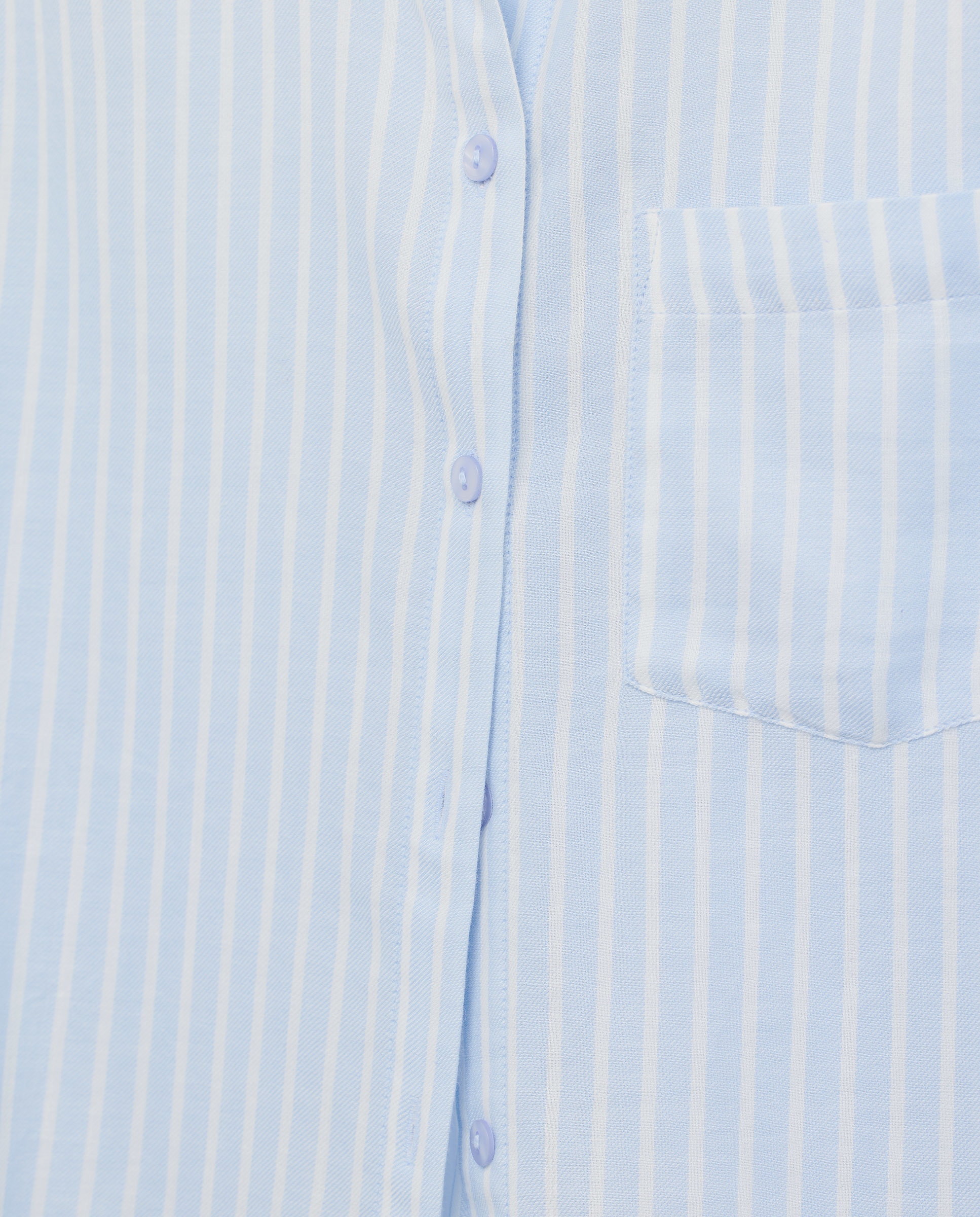 Camisa de mujer de algodón de rayas Azul marino-5